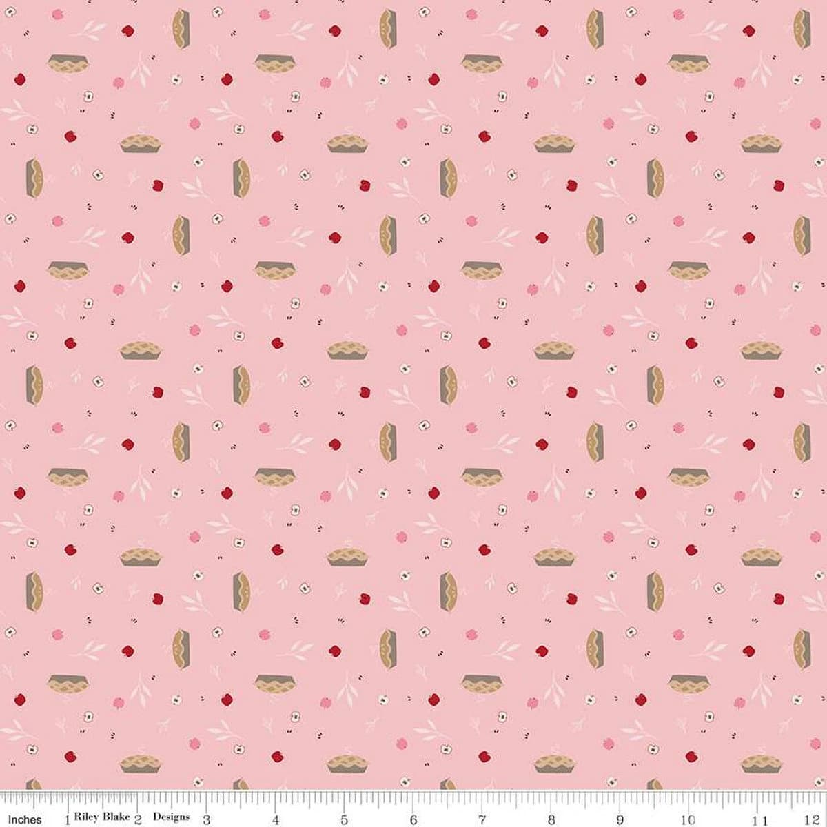 To Grandmother's House-1/2 Yard Increments, Cut Continuously (C14373 Grandma's Apple Pie Pink) by Jennifer Long for Riley Blake Designs