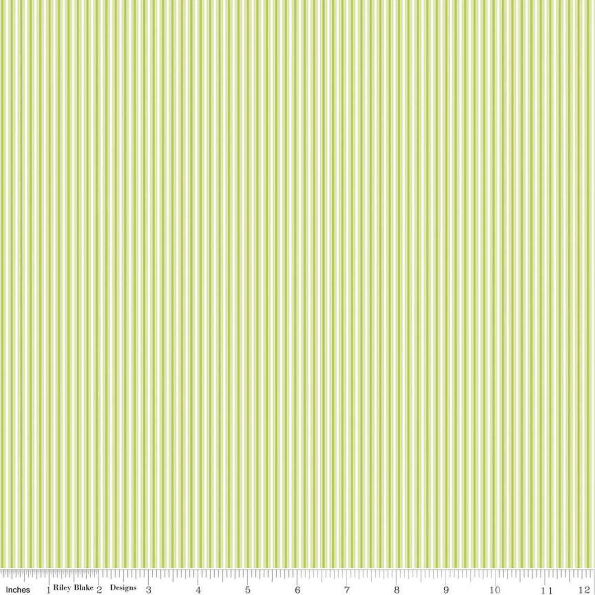 Picnic Florals - End of Bolt 13" (C14616 Stripes Green) by My Mind's Eye for Riley Blake Designs