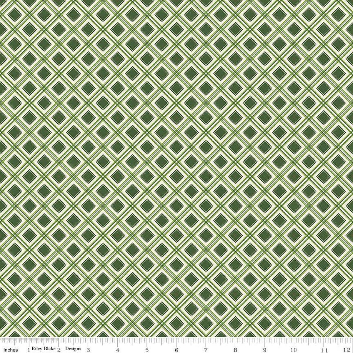 Yuletide Forest- 1/2 Yard Increments, Cut Continuously (C13546 Plaid Green) by Katherine Lenius for Riley Blake Designs