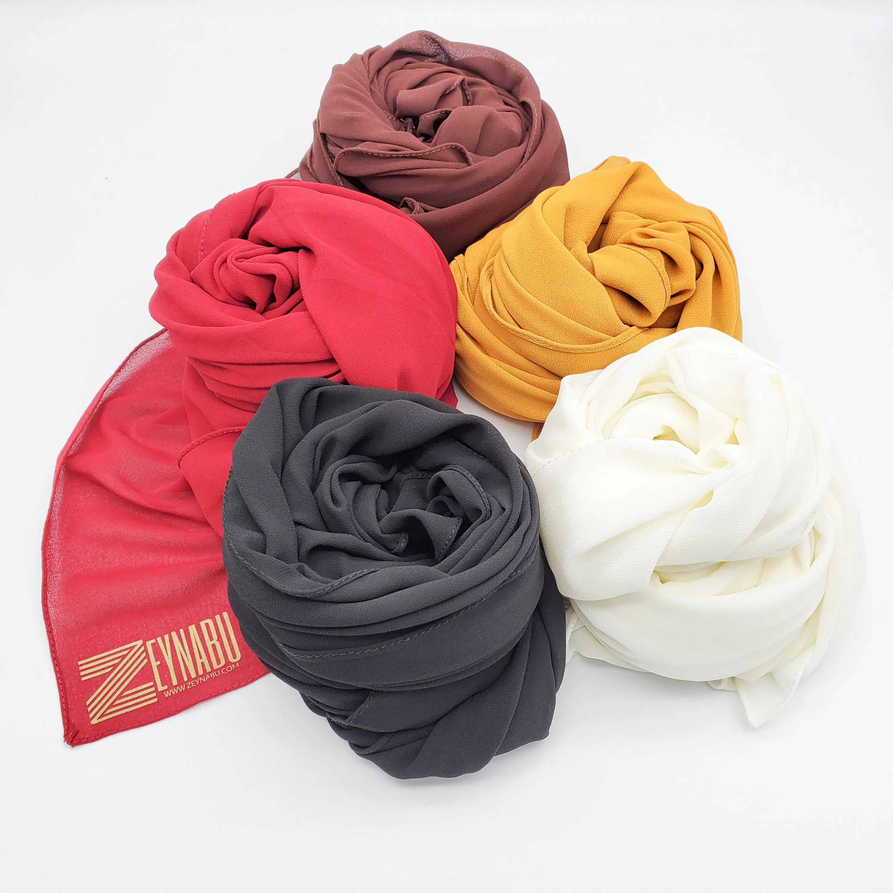Saalima Mocha - Georgette Crepe Scarf for Hijabs and Headwraps - image 5