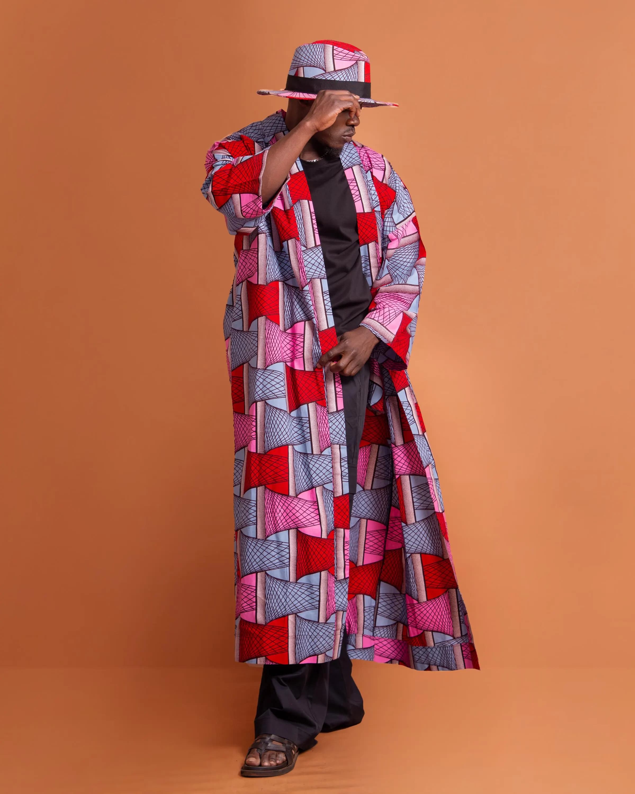 Tamela Oversized Ankara African Print Oversized Maxi Kimono Robe Overcoat Duster Size M-2XL/8-18USA - image 4