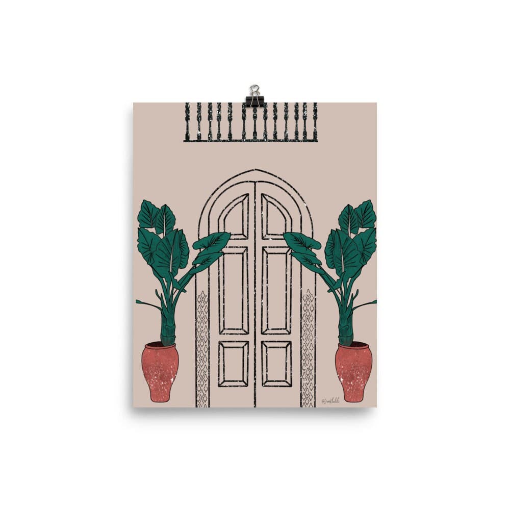 Boho Wall Art | Islamic architecture artwork| Istanbul home decor | Modern Gallery | Art Print| Living Room Design | Moroccan Door Drawing - image 5