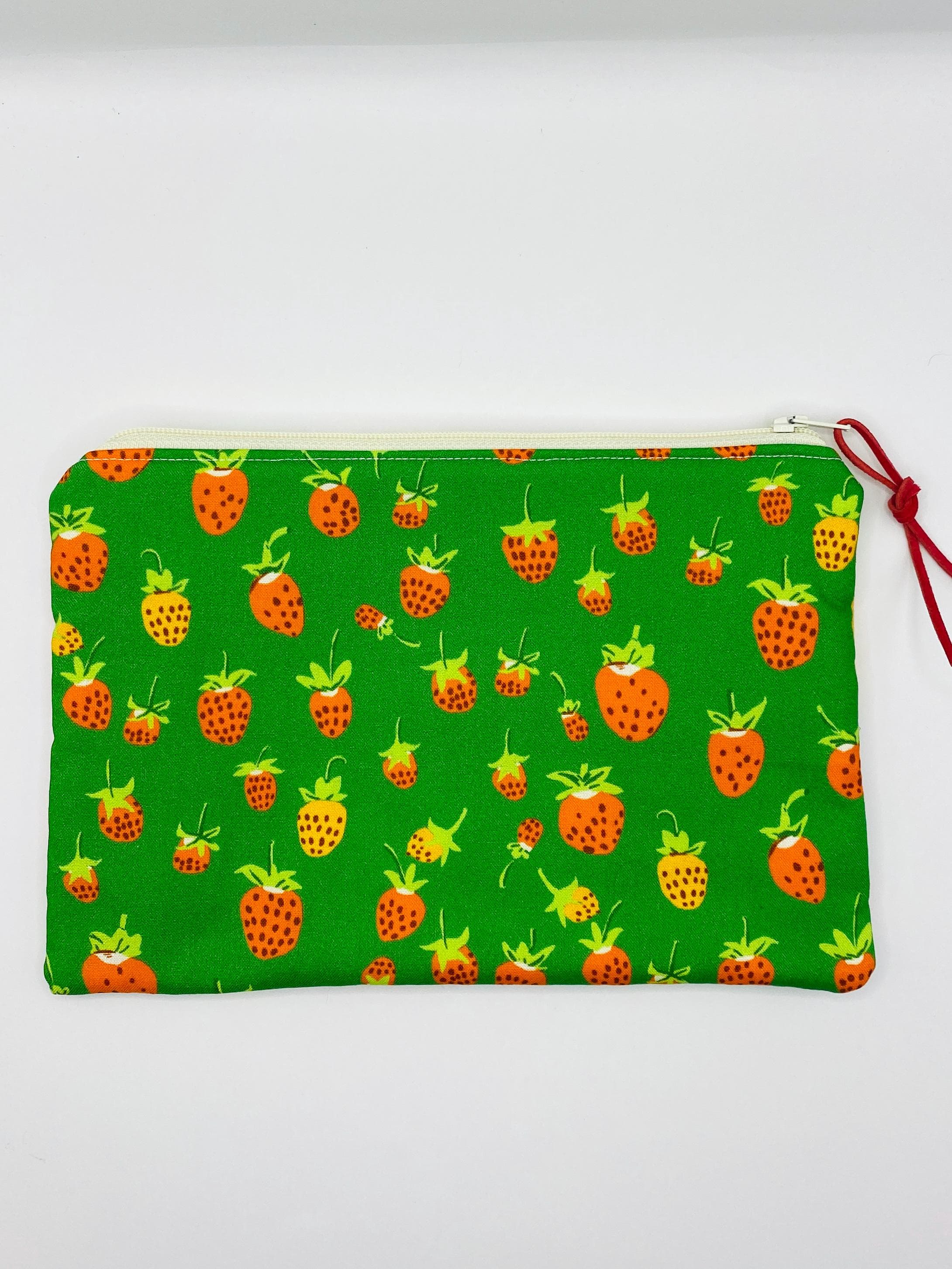 Heather Ross Patchwork Zippered Pouch - Green/Orange #1 - image 4
