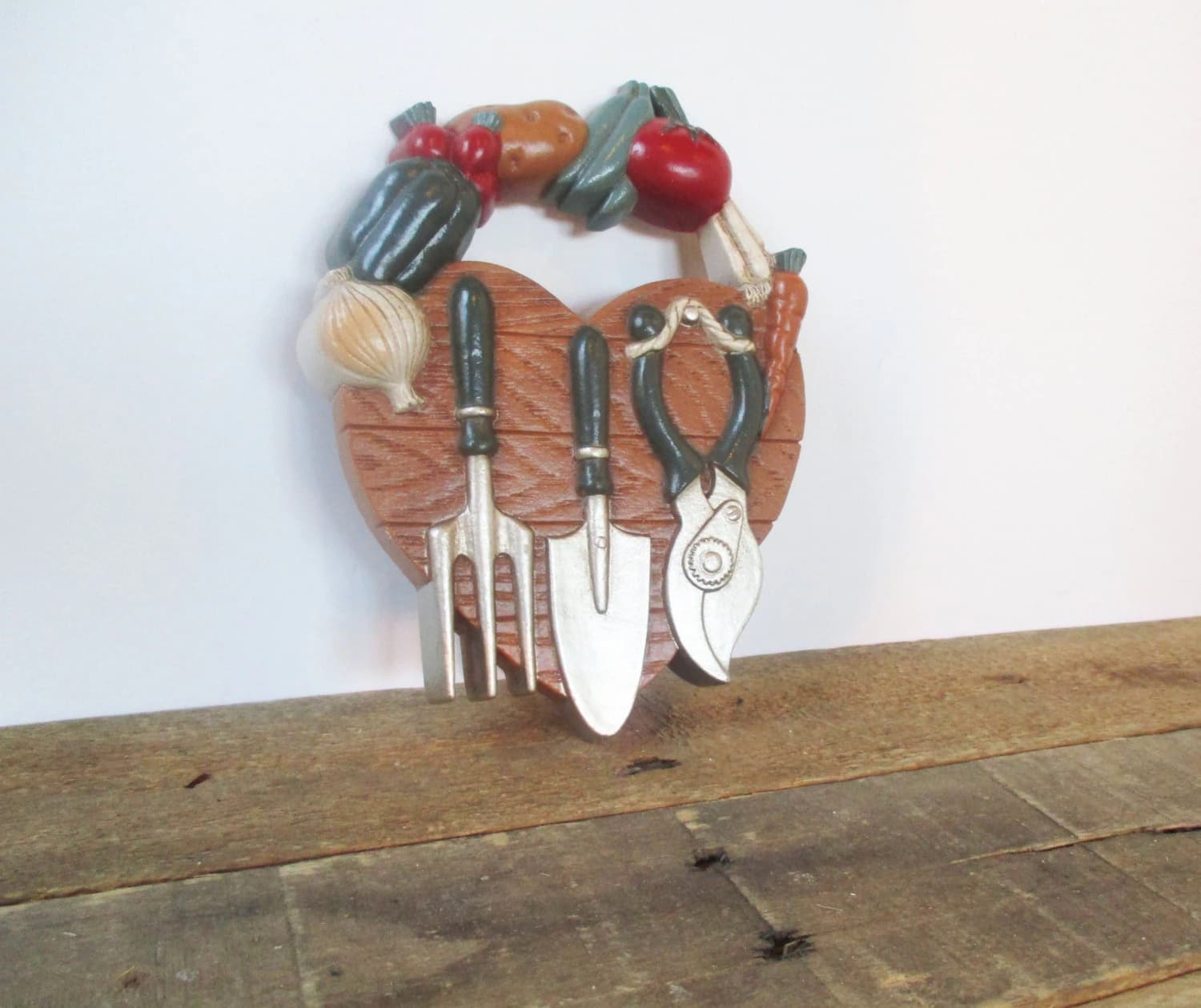 Vintage Gardening Wall Decor. Garden Wall or Fence Decor by Gia.