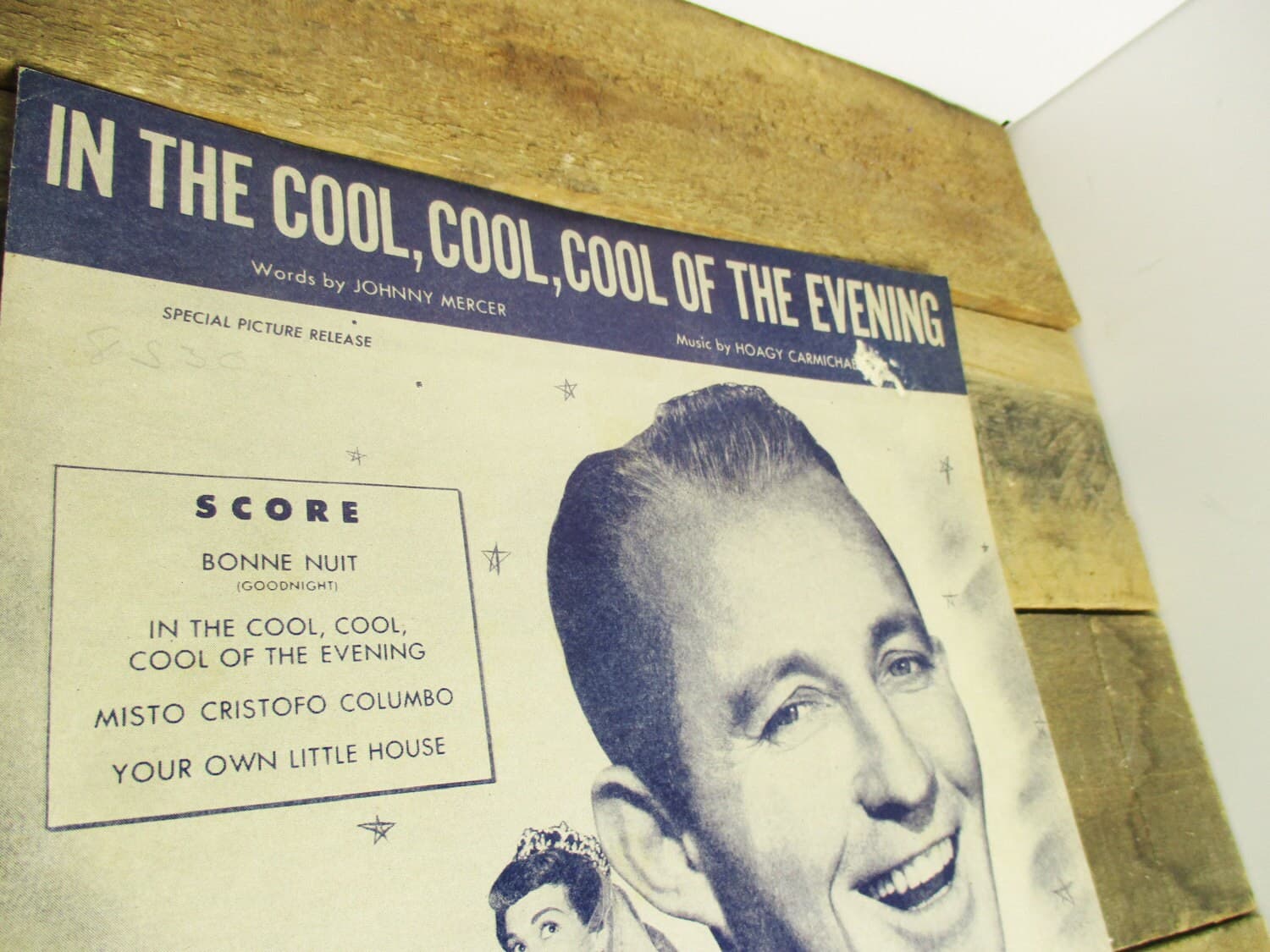 1950's Movie / Soundtrack Sheet Music. 'In The Cool, Cool, Cool of the Evening'. Movie Score from 'Here Comes the Groom' with Bing Crosby. - image 3