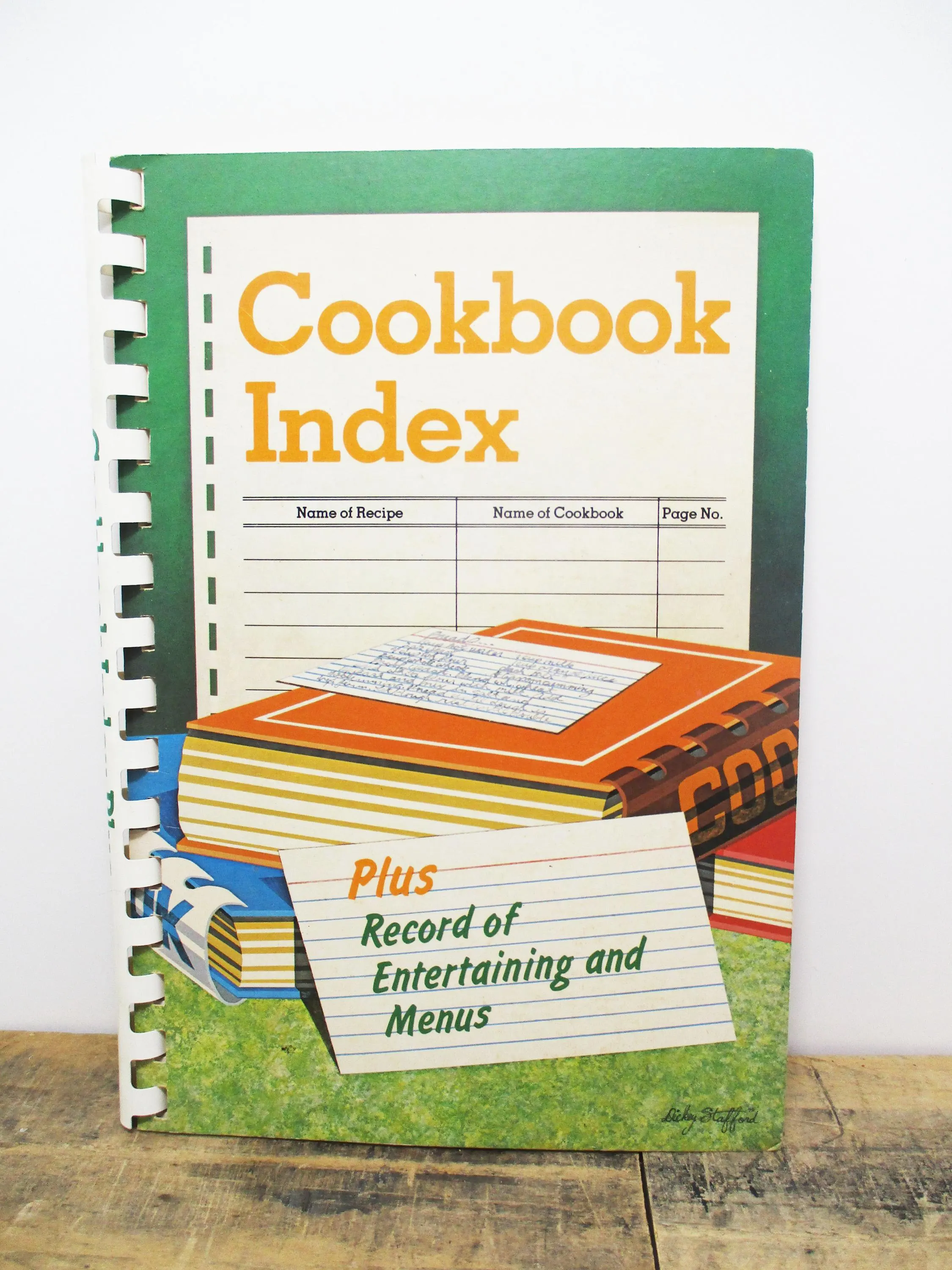 Unused 1980 Cookbook Index Plus Record of Entertaining and Menus - image 3