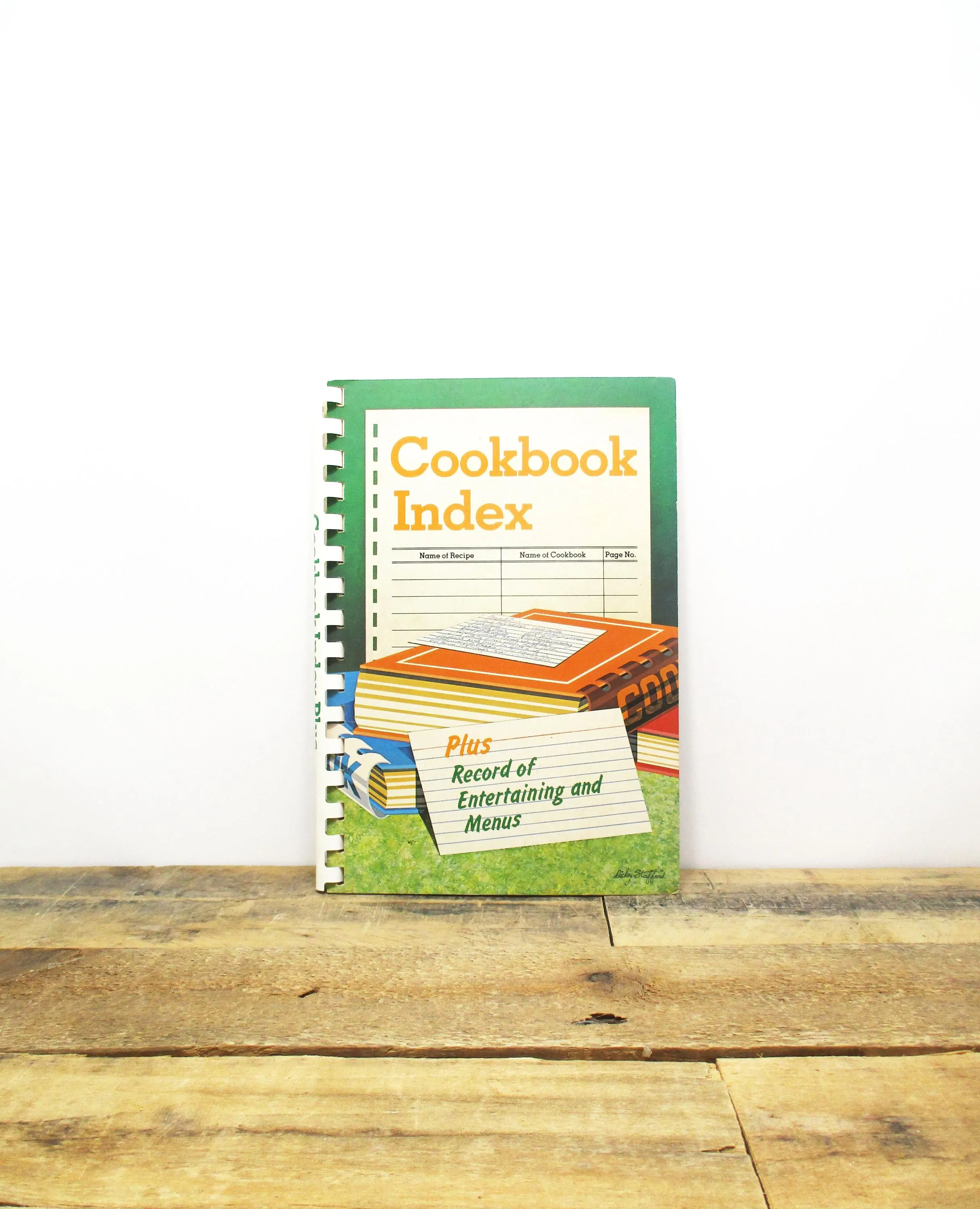 Unused 1980 Cookbook Index Plus Record of Entertaining and Menus