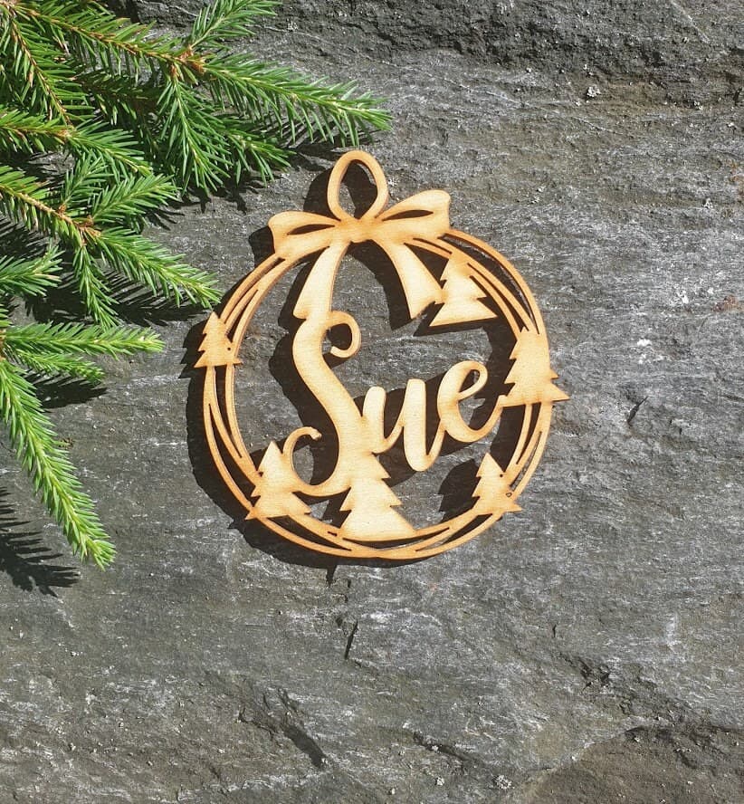 Wooden Christmas decorations Custom Christmas Wood Personalized Christmas Ornament Christmas Decoration Family Gifts Ornament With a Name - image 3