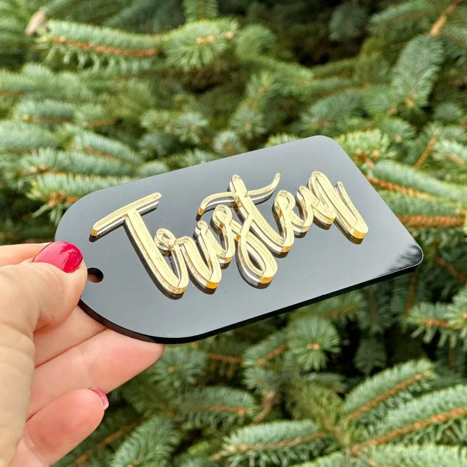 Acrylic stocking tags, Christmas stocking tags, Personalized gift tags, Custom acrylic tags, Personalized tags - image 4
