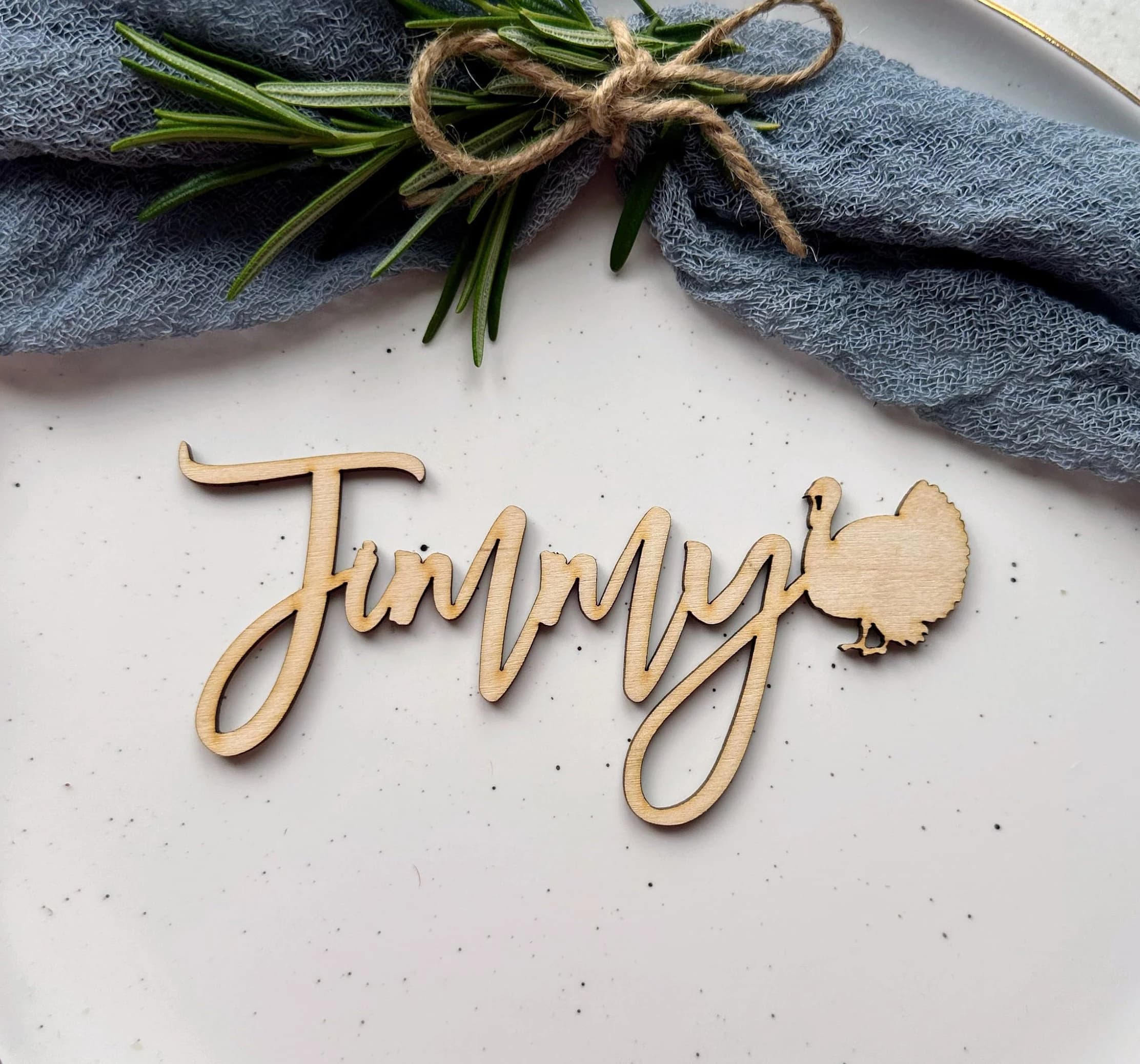 Thanksgiving place cards Thanksgiving table decor thanksgiving decor laser cut names thanksgiving cards Laser Cut Blessed Place Cards - image 3