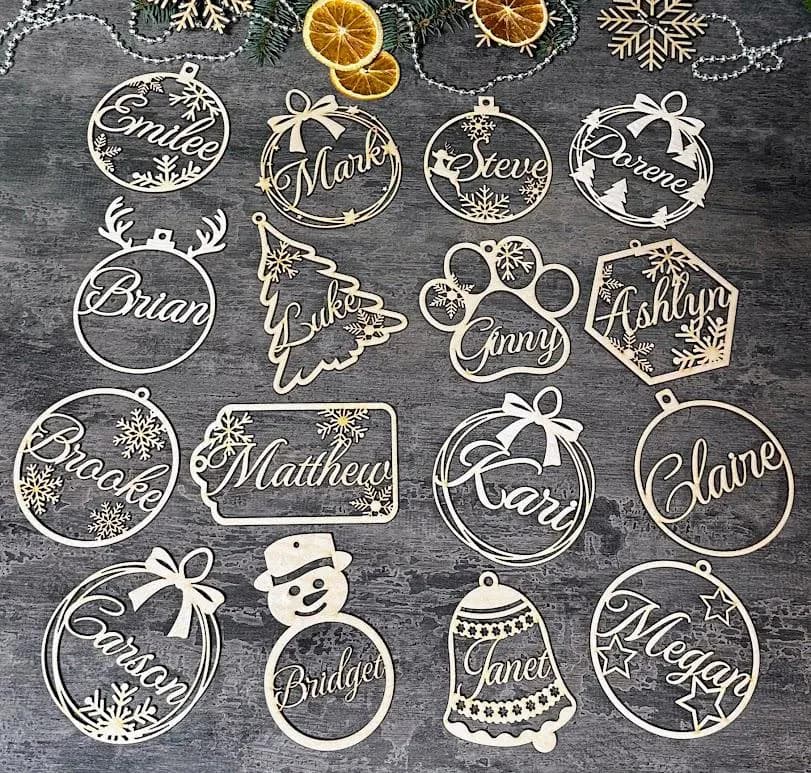 Personalized Christmas Bauble: Laser Cut Snowflake Ornament