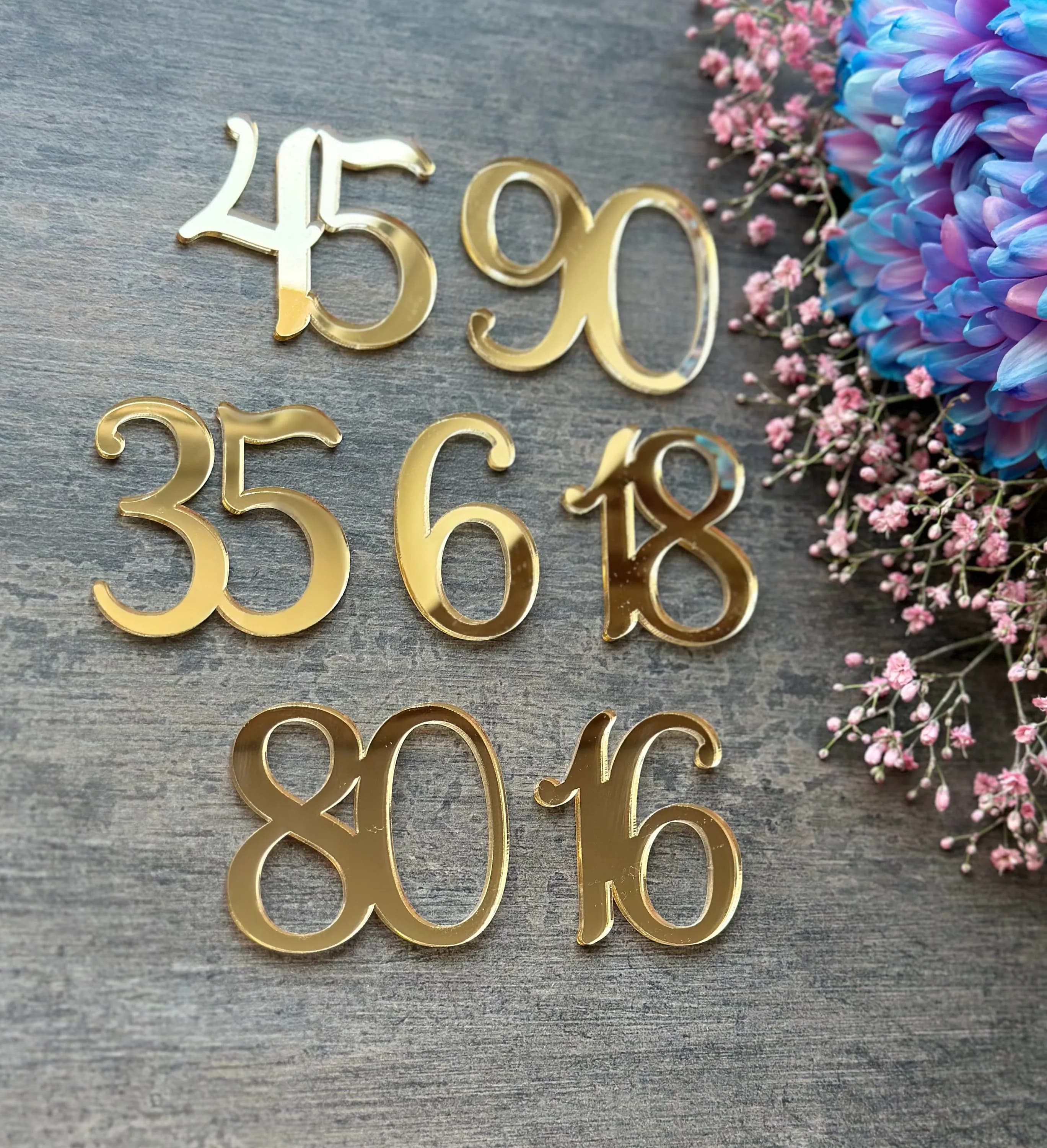 2 sets of numbers 1 - 16, high - 1.5 inches, NATURAL WOOD