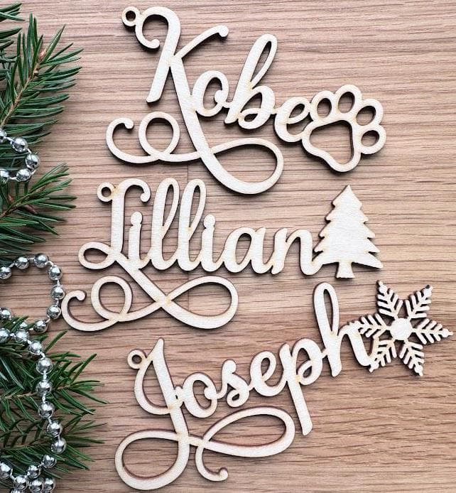 Christmas stocking tags, wooden Personalized Christmas decorations