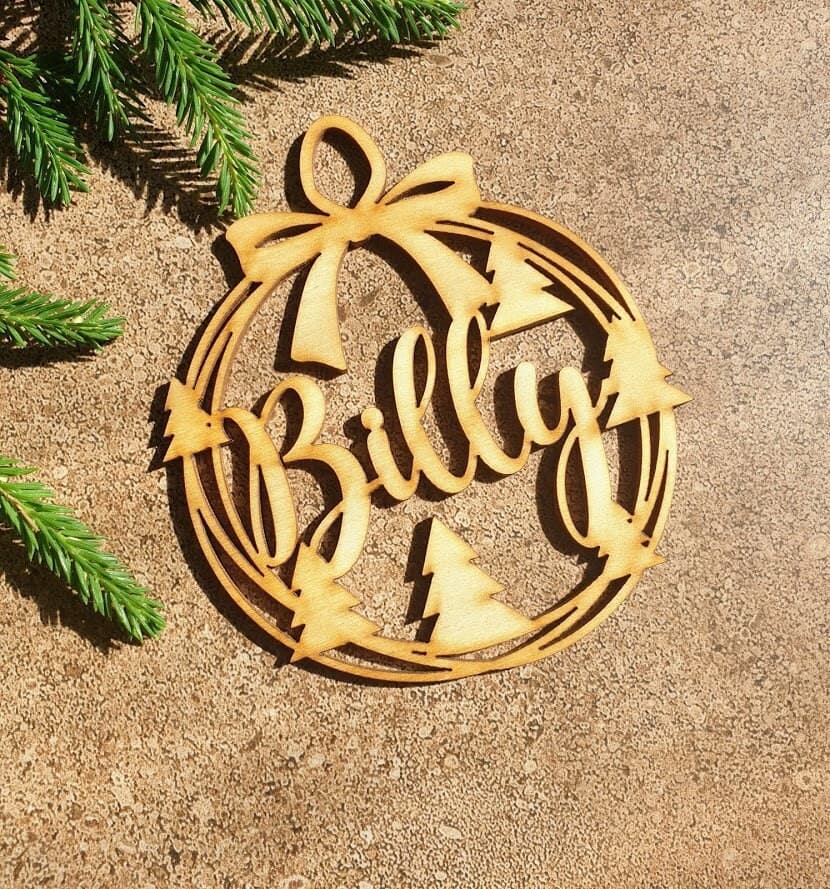 Wooden Christmas decorations Custom Christmas Wood Personalized Christmas Ornament Christmas Decoration Family Gifts Ornament With a Name - image 5