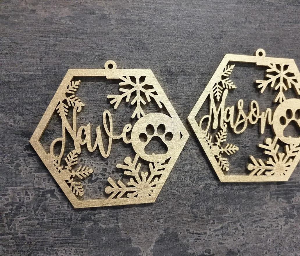 Christmas decor dog Paw Christmas ornaments DOG Christmas baubles dog baubles Personalised Dog tag custom dog Christmas stocking - image 4