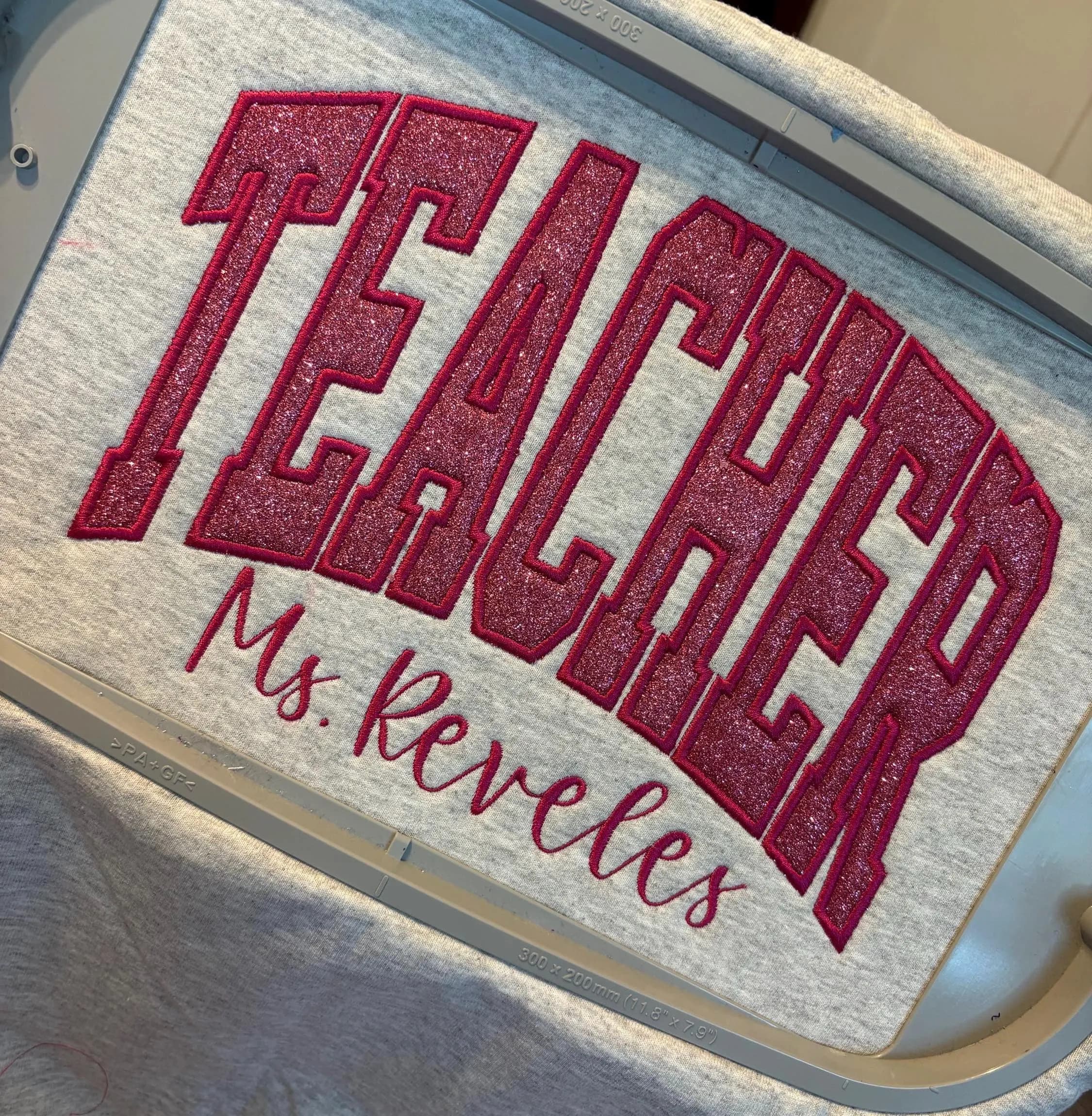 CUSTOM Embroidered Teacher Sweatshirt with Teacher Name - image 3