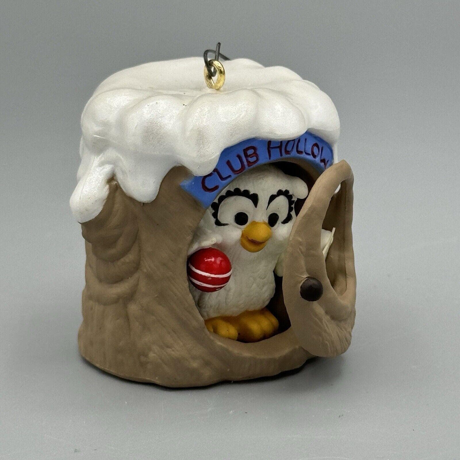 Vtg Hallmark Collectors Club Owl Christmas Ornament Club Hollow Courier 1990