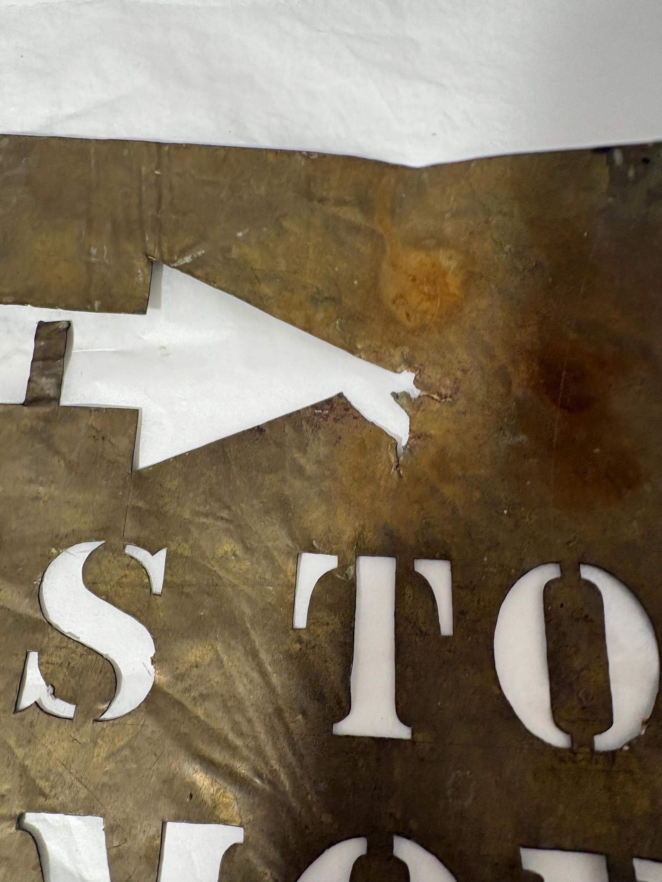 an original antique brass roadside sign for The Kenmore Resort in North White Lake, NY - image 5