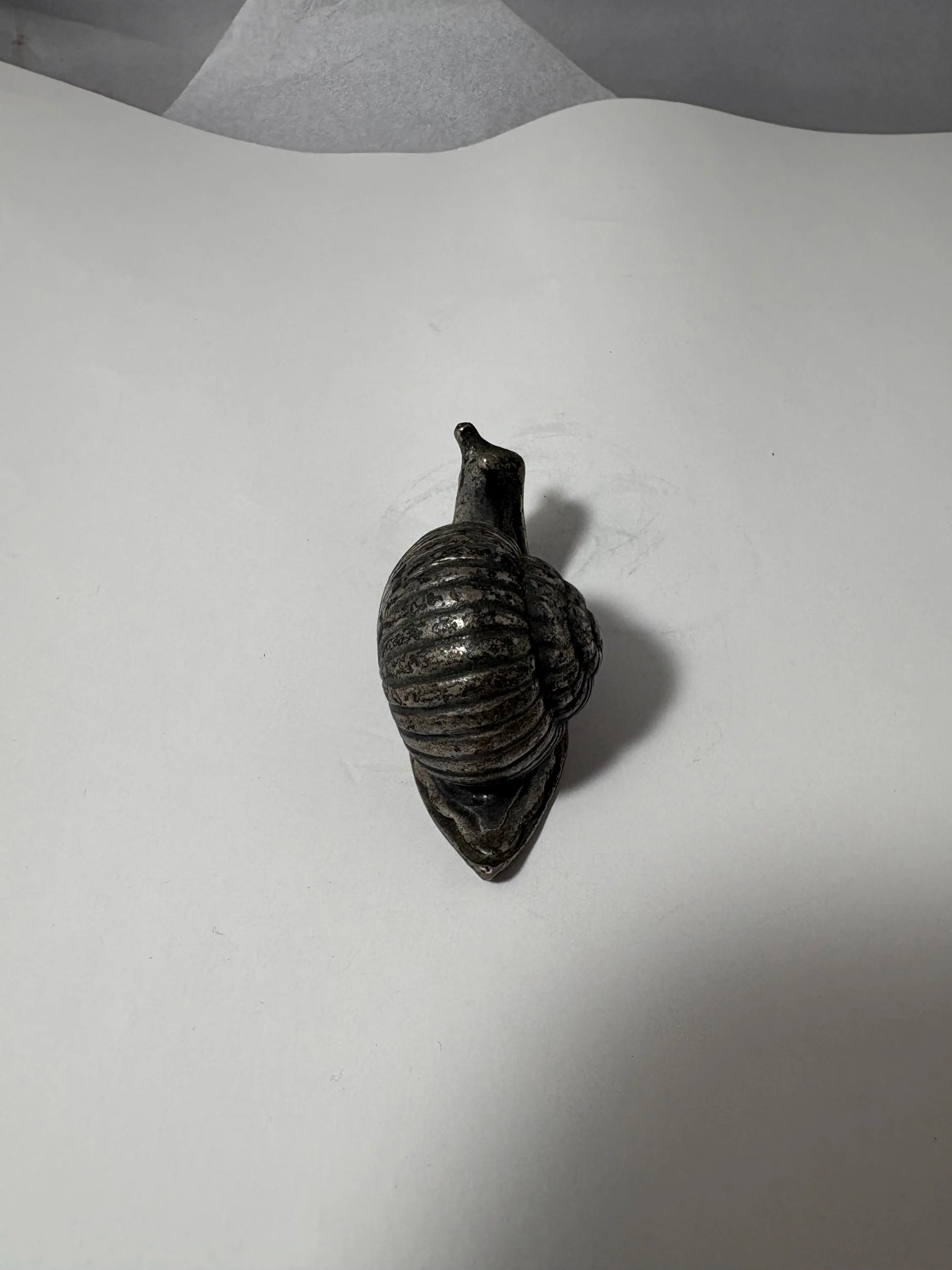 Vintage Silver Snail Paperweight, Collectible, 1980 Microfusion, Sterling Silver, Made in Italy, 1980 - image 5