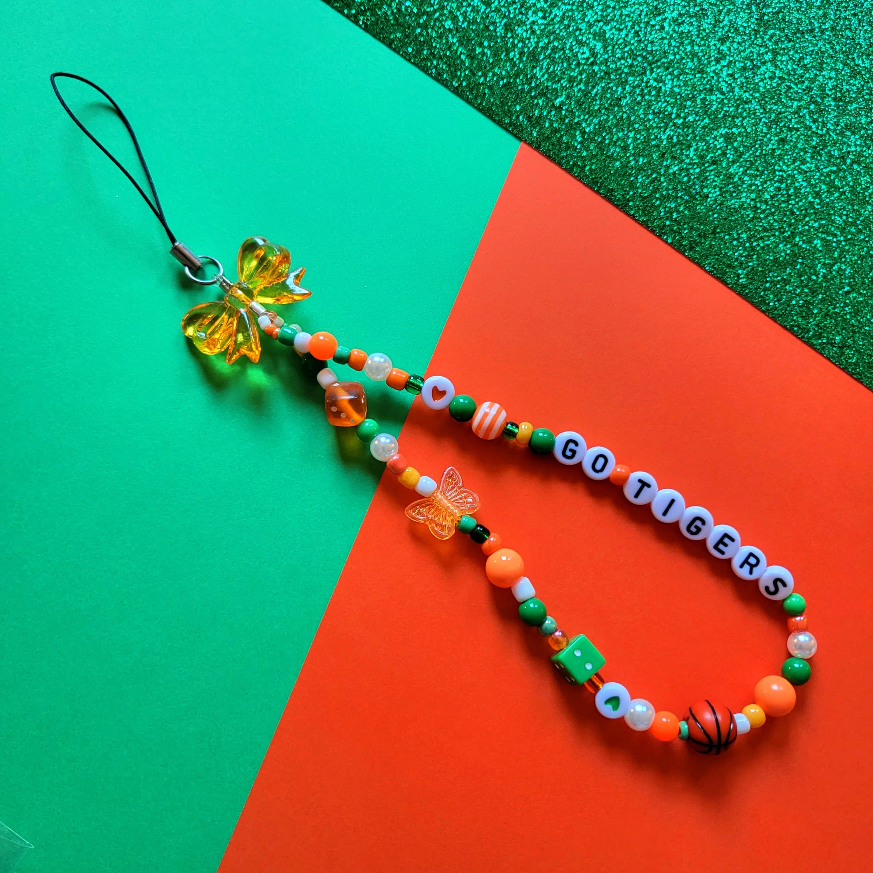 Hawkins High Tigers | Beaded Phone Charm | Odd Stuff | Weird Commodities | Bizarre Items | Eddie Munson | Lucas Sinclair | Steve Harrington - image 3