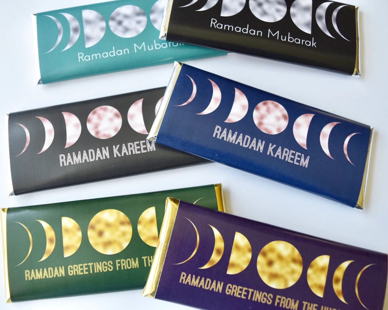 24 Eid favors, Eid candy, moon phase party favors, crescent candy wrapper, moon party favors, moon theme favours - image 3