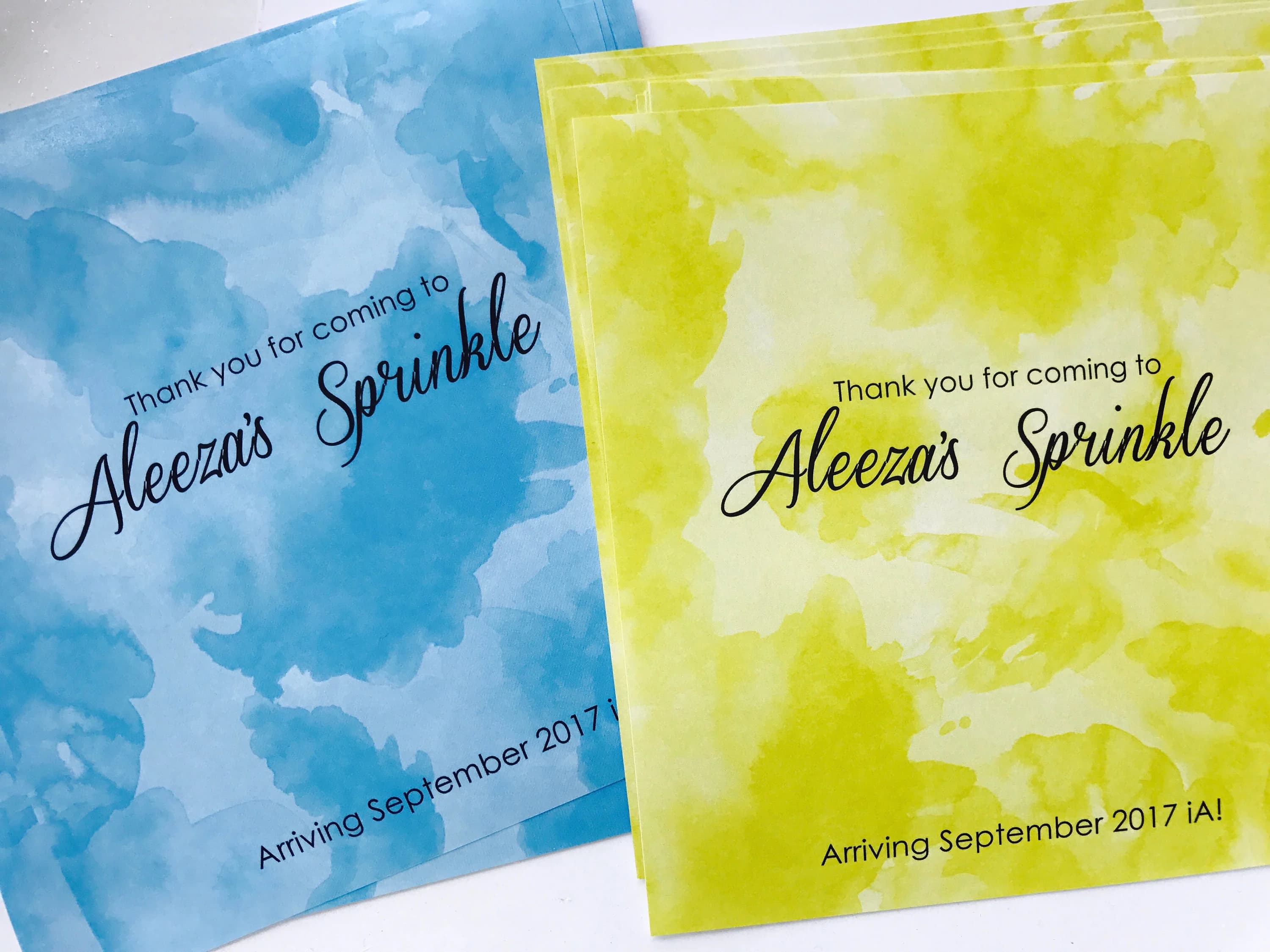 Baby sprinkle, baby shower favours, unisex baby shower, Personalized candy wrappers, bridal shower favors, watercolor, watercolour, 24 ct.