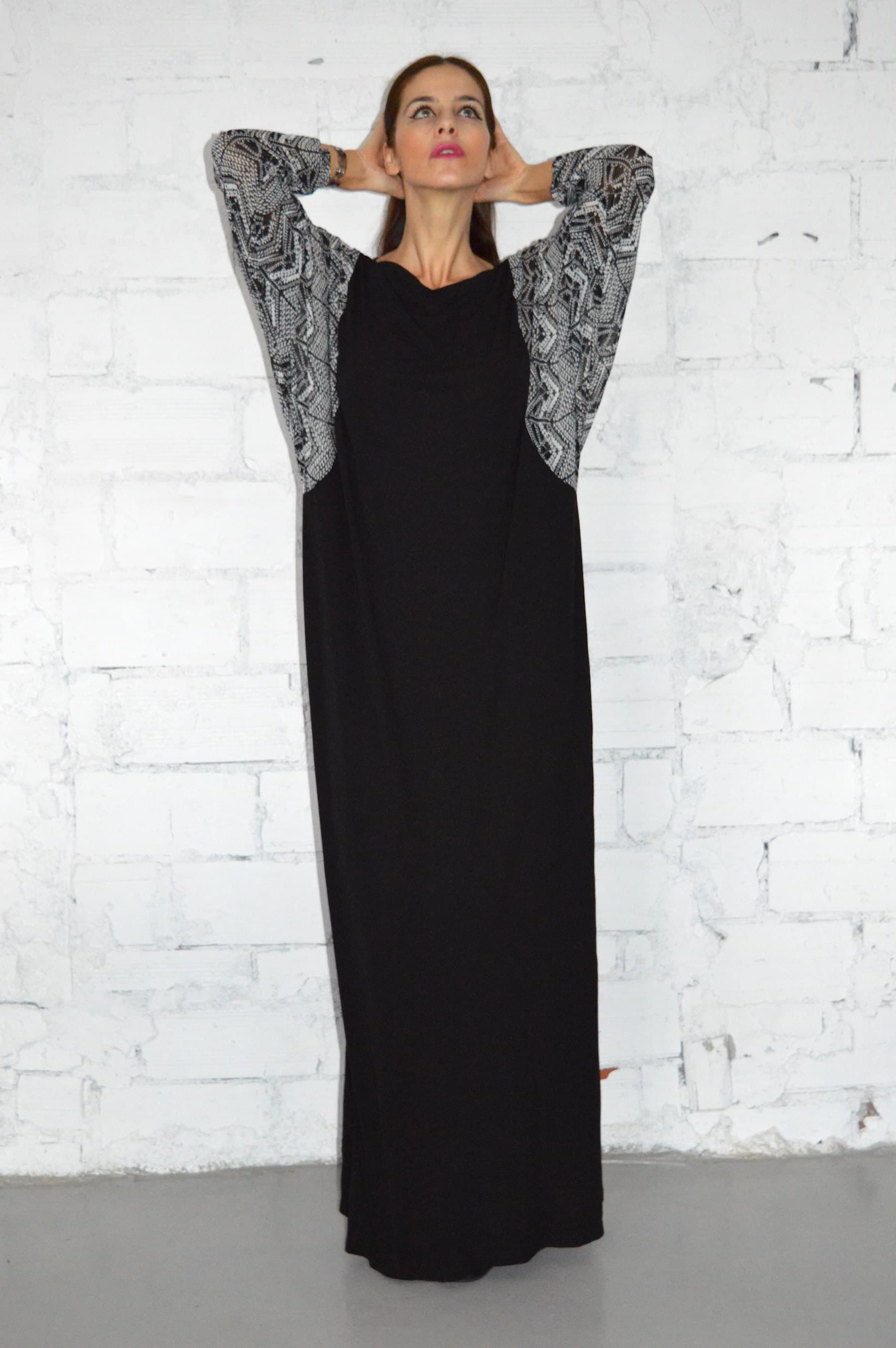 Black Abaya- Oversized Dress-Kaftan Dress-Loose Fitted Caftan-Maternity Dress-Plus-Size Dress- Elegant Abaya - image 5