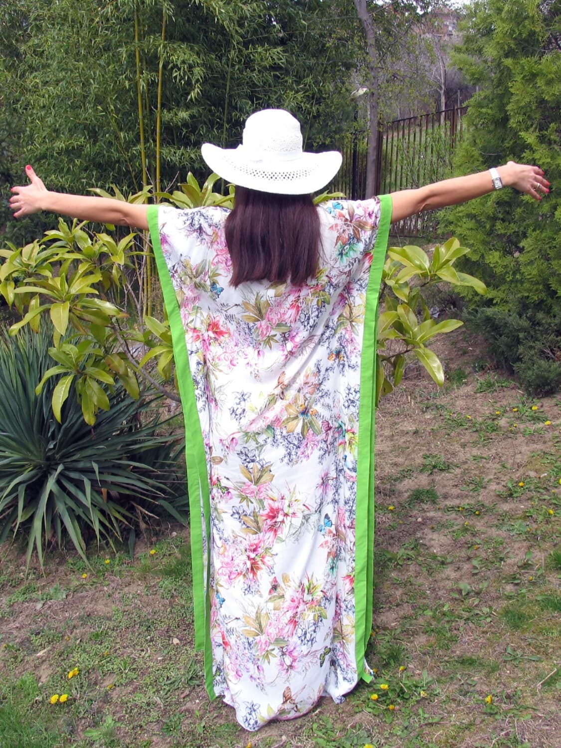 Summer Dress, Maxi Floral Dress, Caftan Dress, Oversize Floral Print Dress,Loose Fitted Caftan, Beach Dress - image 5