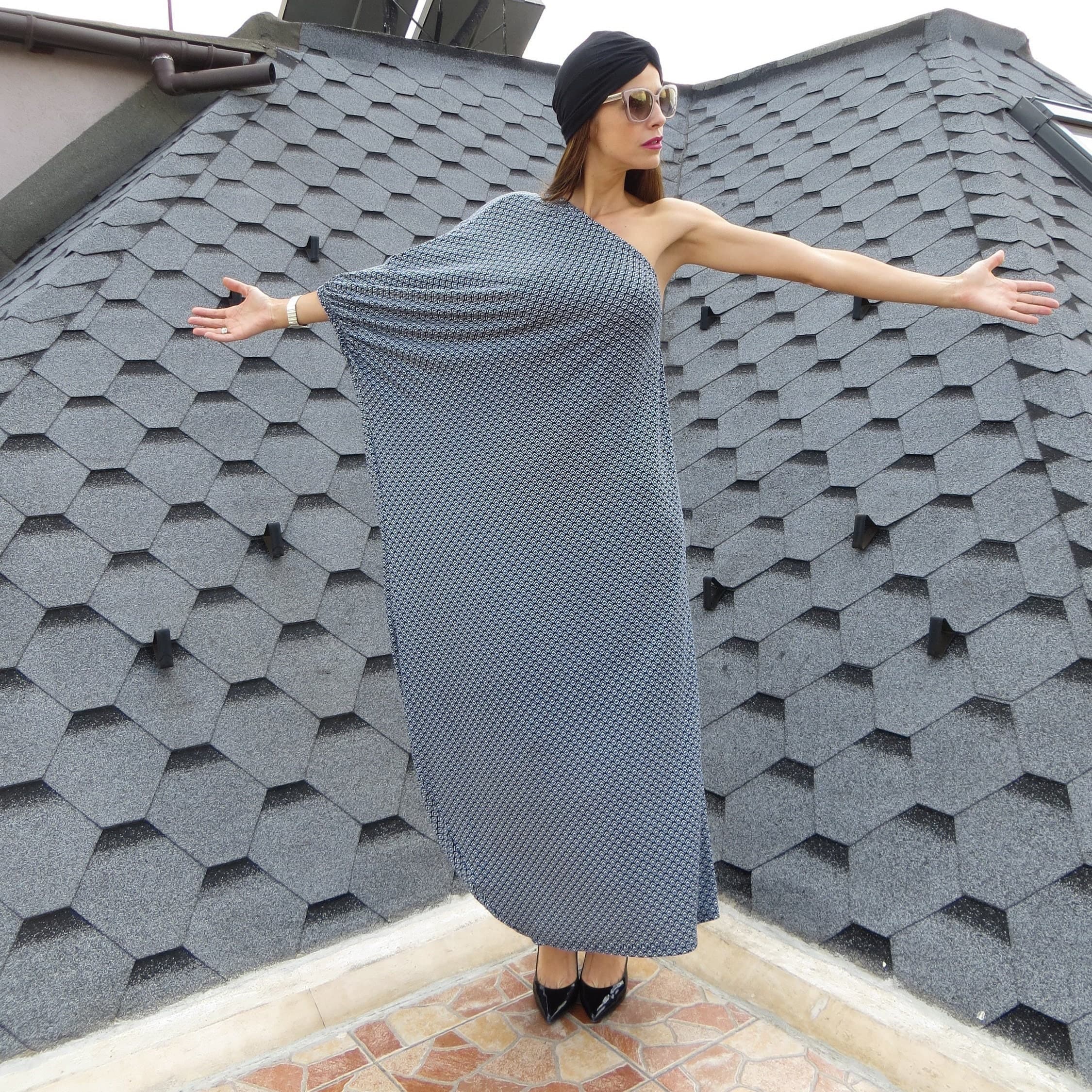 Abaya Dress/ Maxi Dress/ Caftan Dress/ One Size Dress/ One Shoulder Dress - image 5