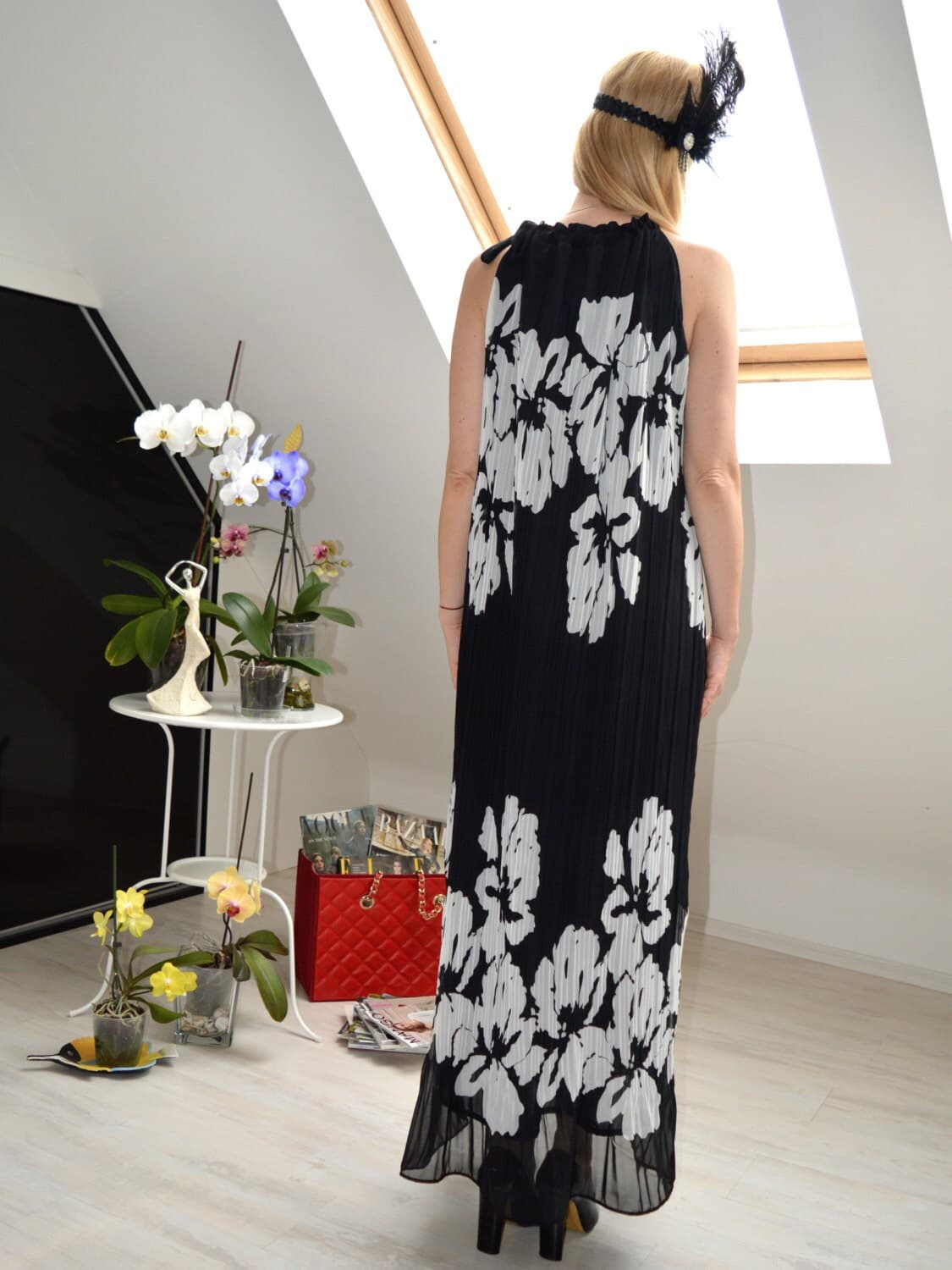 Elegant Maxi Dress, Floral Long Dress, Bridesmaid Dress, Designer Summer Dress - image 5