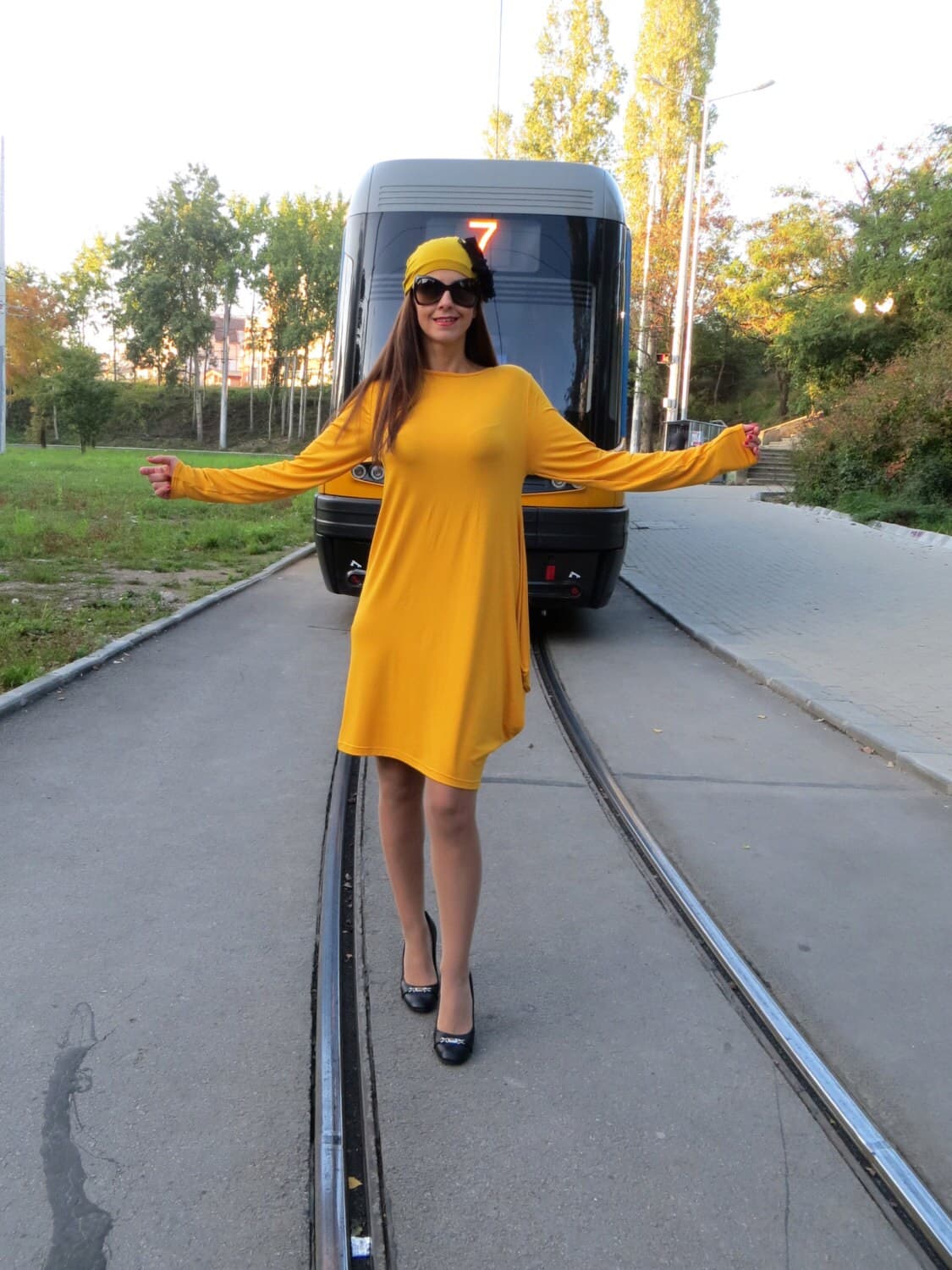 Maternity Top, Tunic Dress, Plus Size Tunic Top, Women Blouse, Ladies Tops, Knitted Fabric Dress - image 3