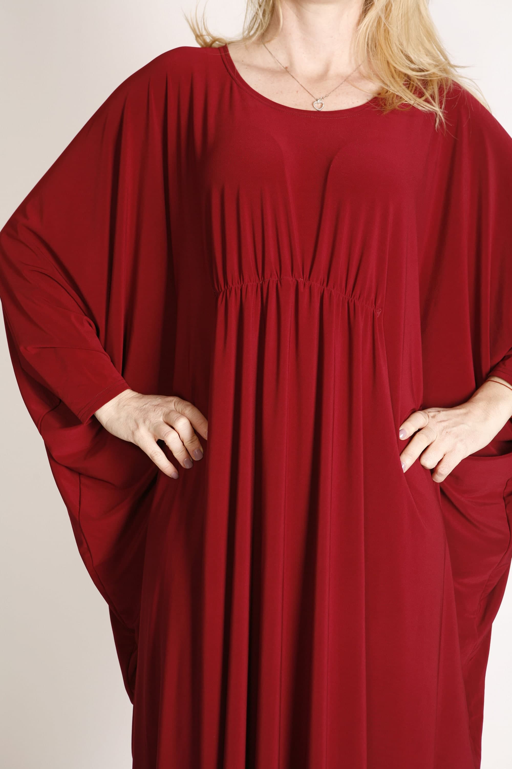 Red Abaya-Kaftan Dress- Elegant Caftan-Plus Size Dress- Oversized Dress- One Size- Maternity Dress - image 4