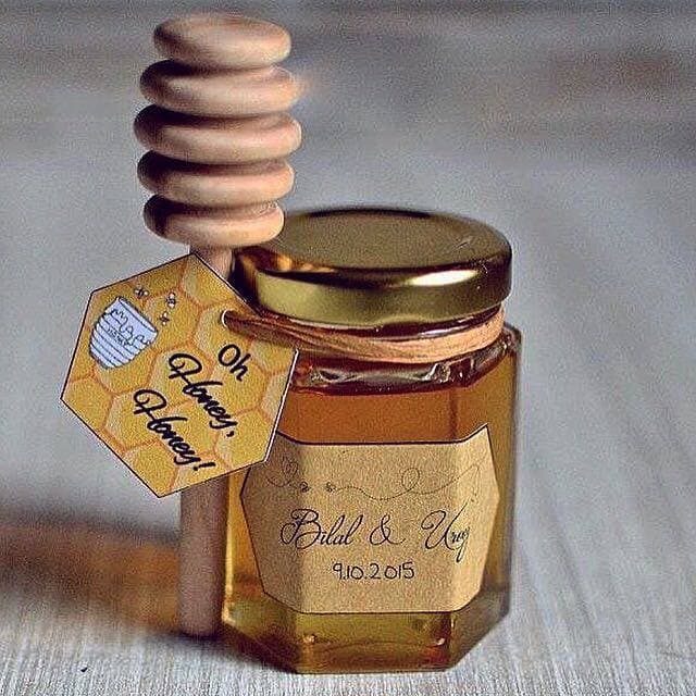 Honey Jar with Dipper Wedding Favour x50