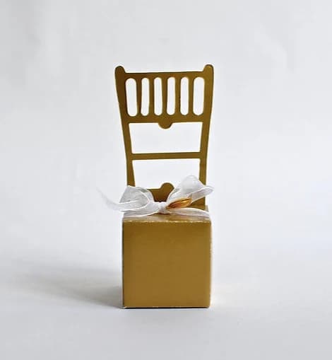 Vintage Rustic Tiffany Chair Wedding Favour Placecard Name Card Box - image 5