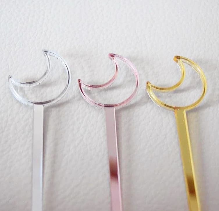 Acrylic Crescent Drink Stirrer