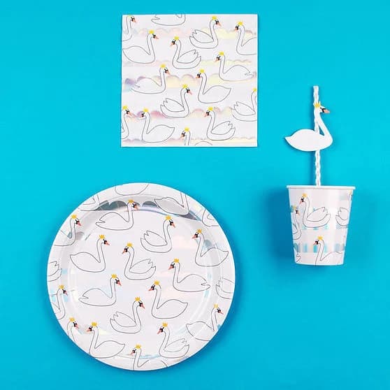 Swan Princess Party Paper Plates 8 Pack - image 4