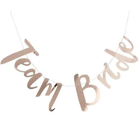 Rose Gold Team Bride Bunting Garland - image 3