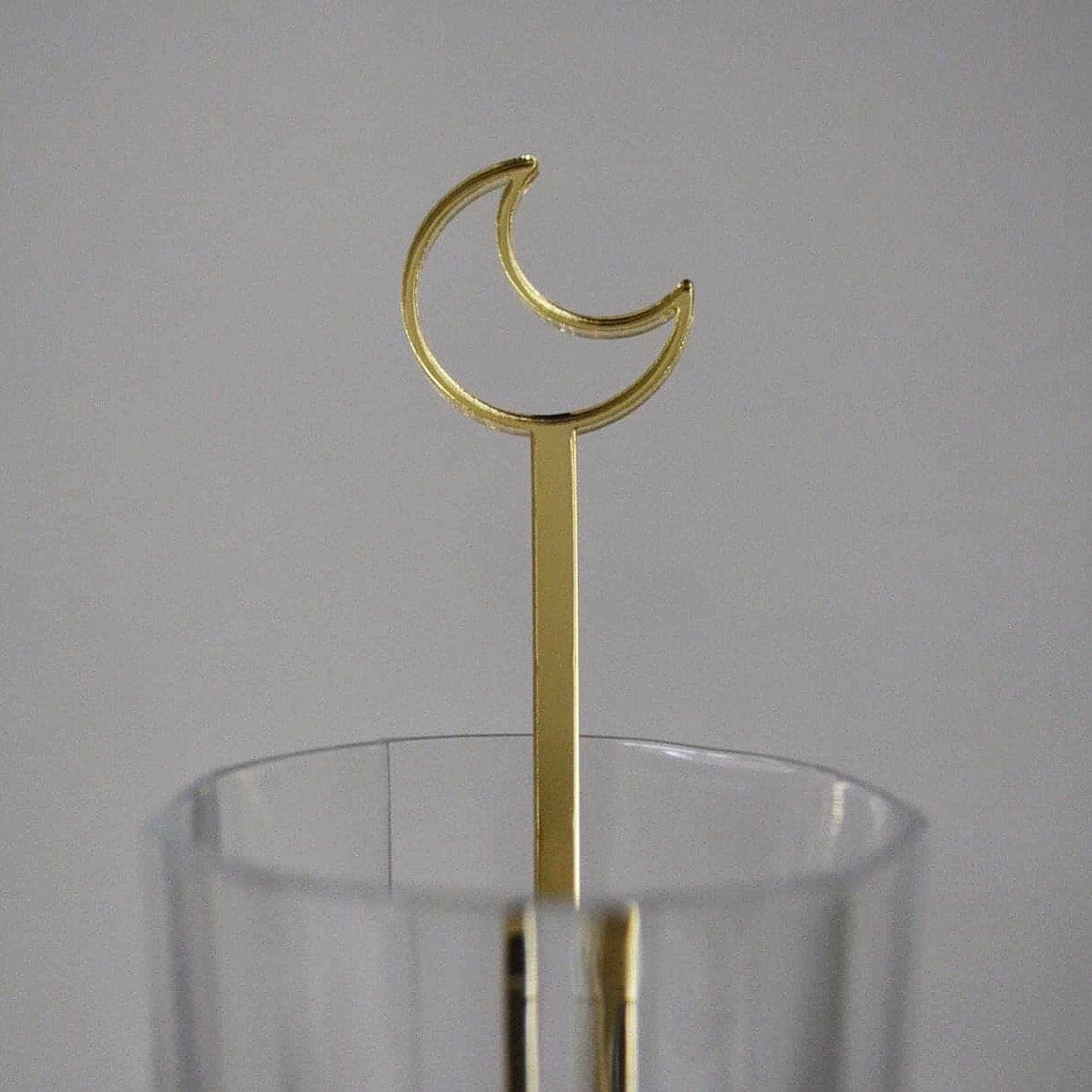 Acrylic Crescent Drink Stirrer - image 3