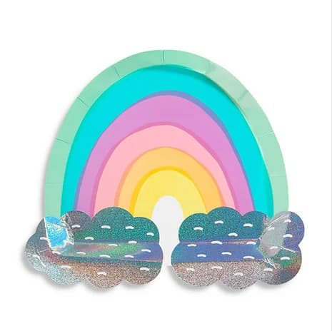 Over The Rainbow Party Paper Plates 8 Pack