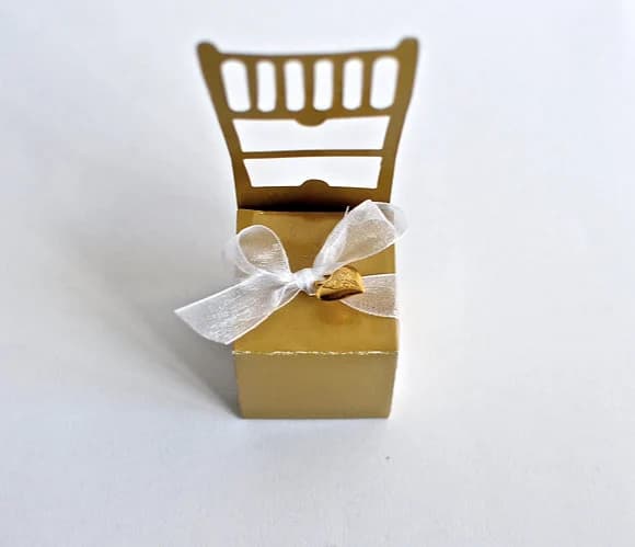 Vintage Rustic Tiffany Chair Wedding Favour Placecard Name Card Box - image 4