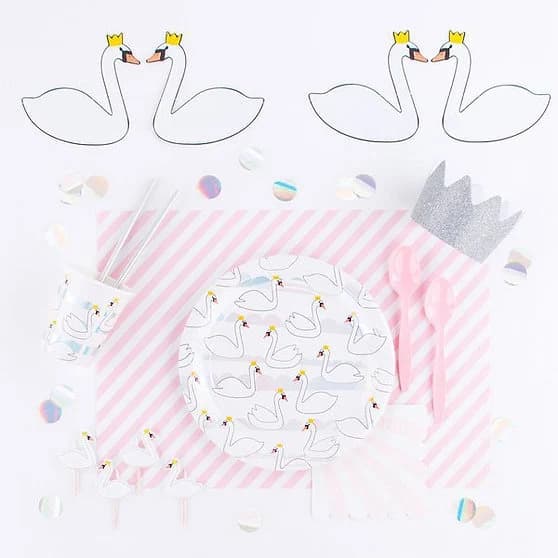Swan Princess Party Paper Plates 8 Pack - image 5