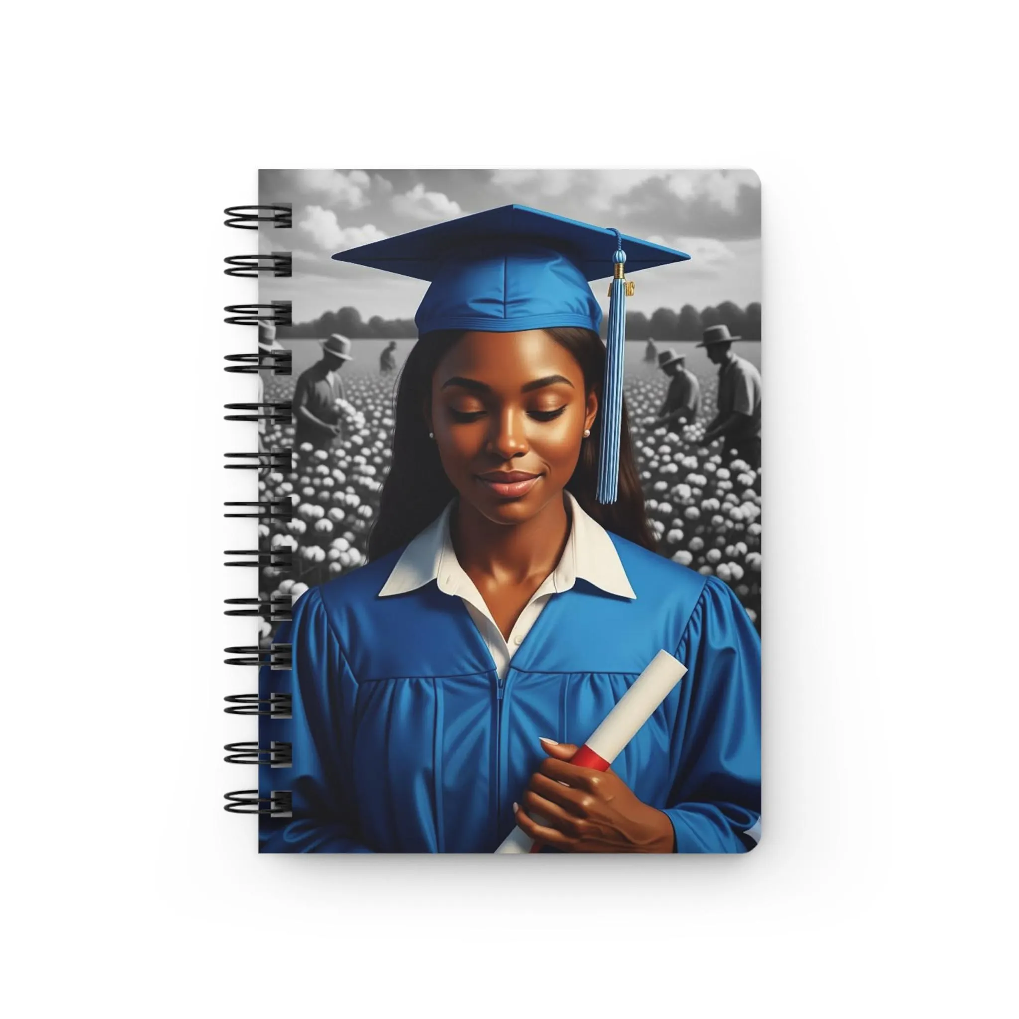 Graduation Cap and Gown Spiral Bound Journal | Grad Portrait Notebook - image 3