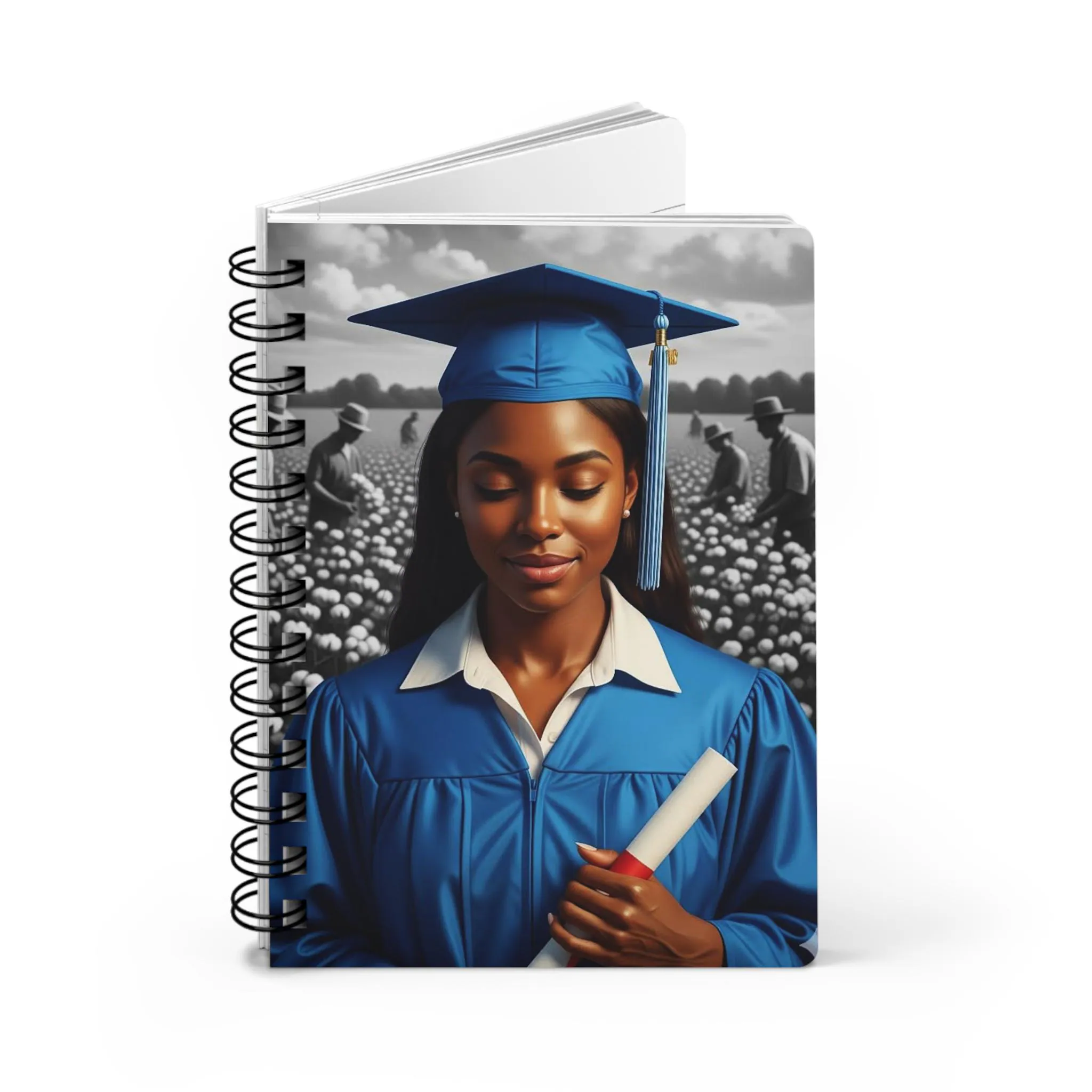 Graduation Cap and Gown Spiral Bound Journal | Grad Portrait Notebook - image 5
