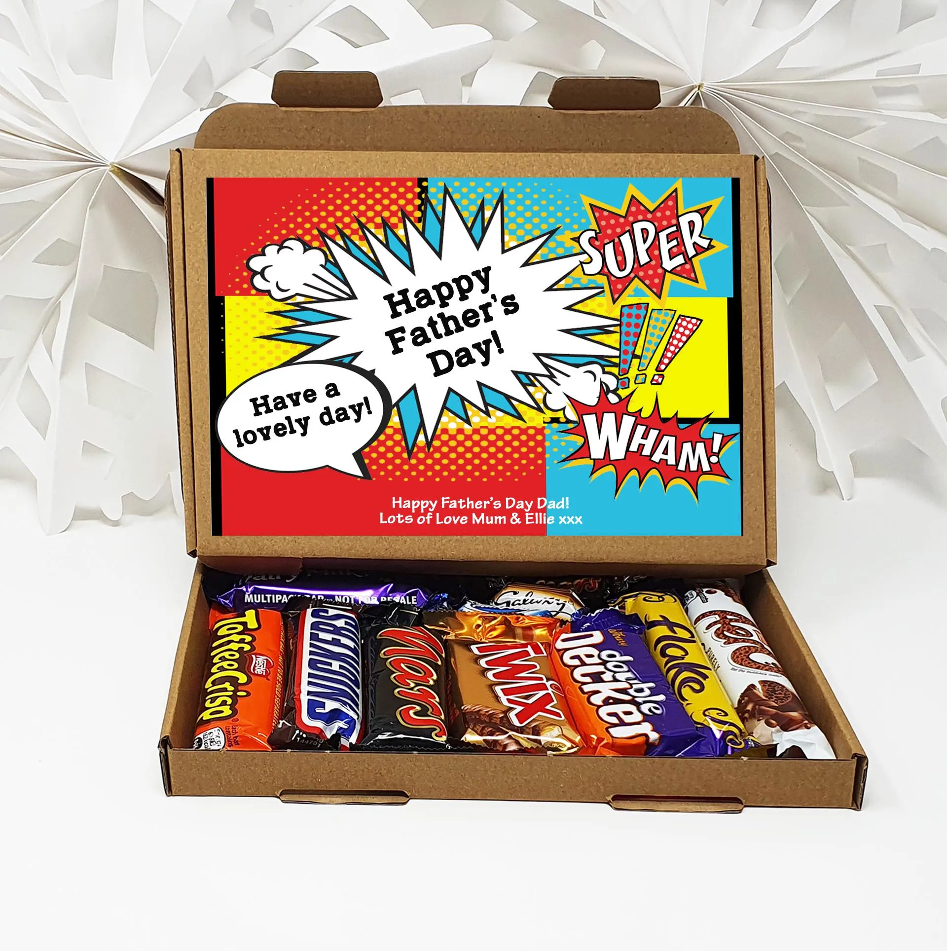 Personalised Superhero Father's Day Treat Box | Super Dad Gift Box