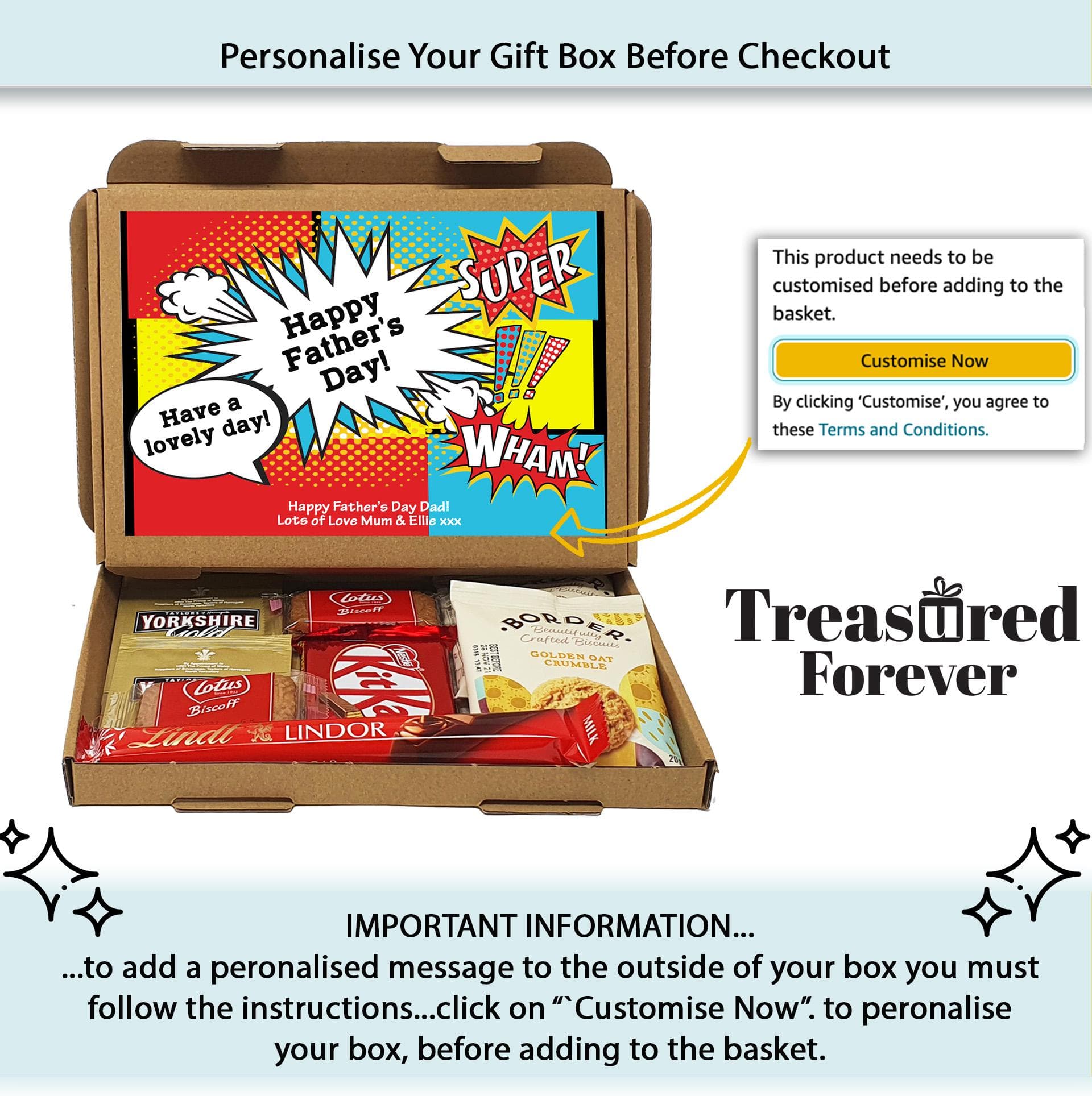 Personalised Superhero Father's Day Treat Box | Super Dad Gift Box - image 3