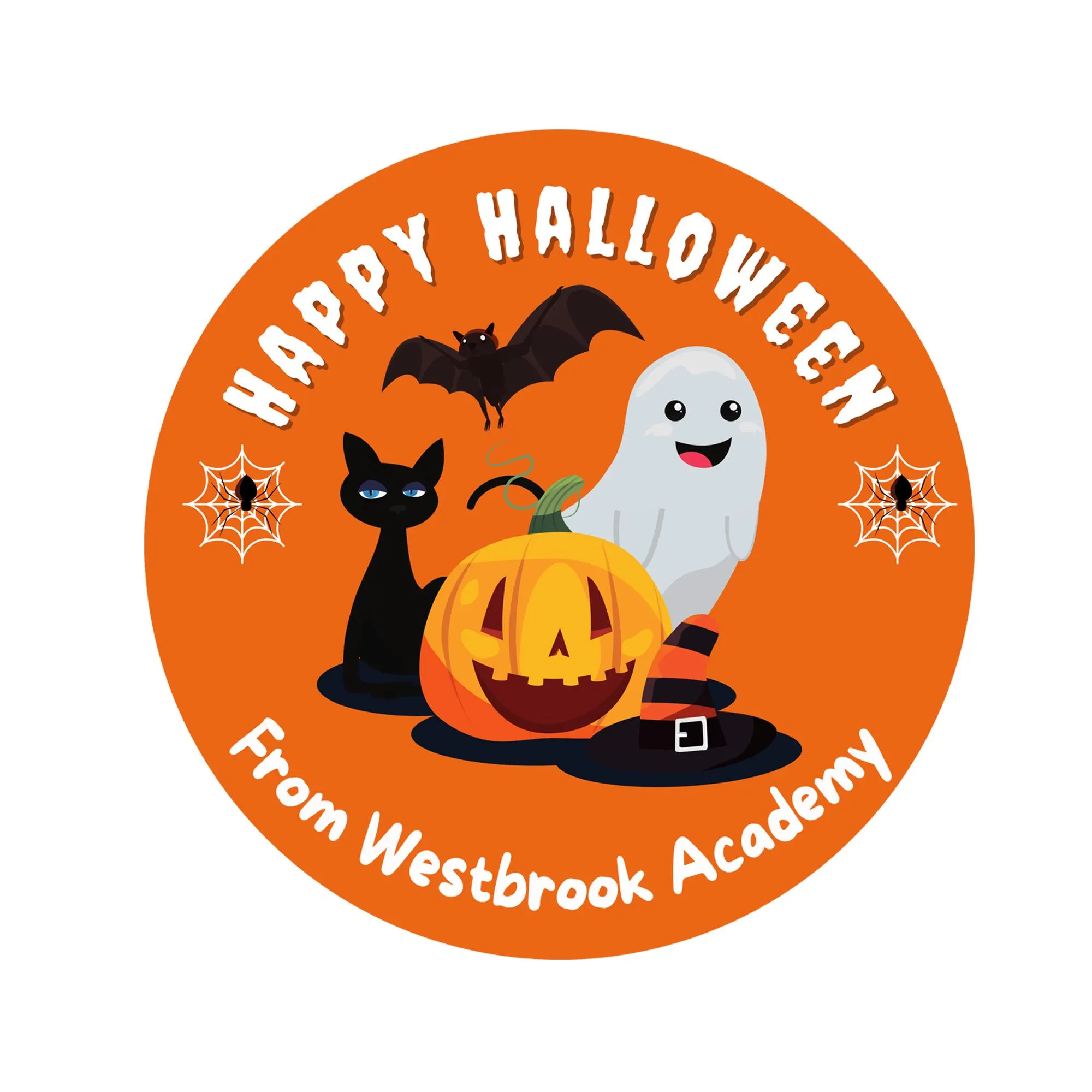 Personalised Halloween Party Stickers, Halloween Treat Bag Stickers, Sweet Cone Labels, Party Favours, Trick or Treat - Halloween Family