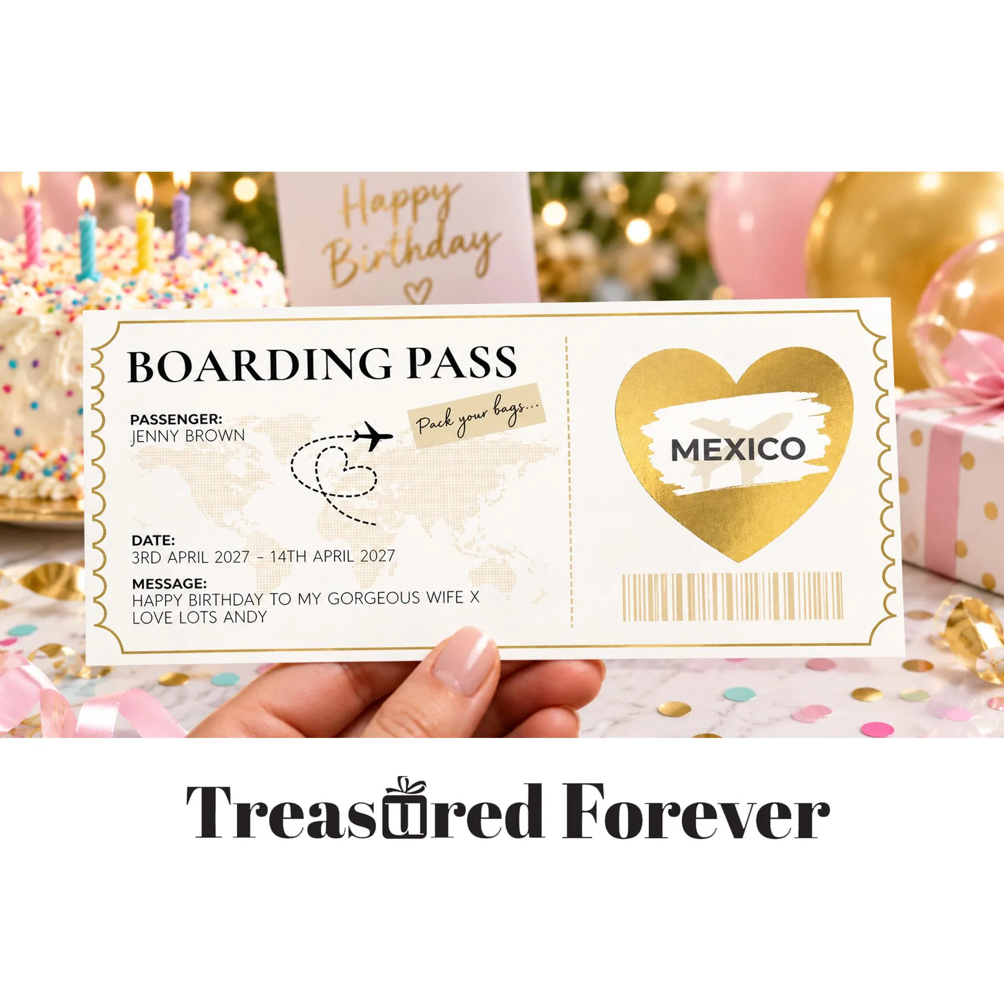 Personalised Scratch Reveal Boarding Pass, Surprise Holiday Ticket, Destination Reveal Gift, Holiday Announcement Travel Surprise Christmas