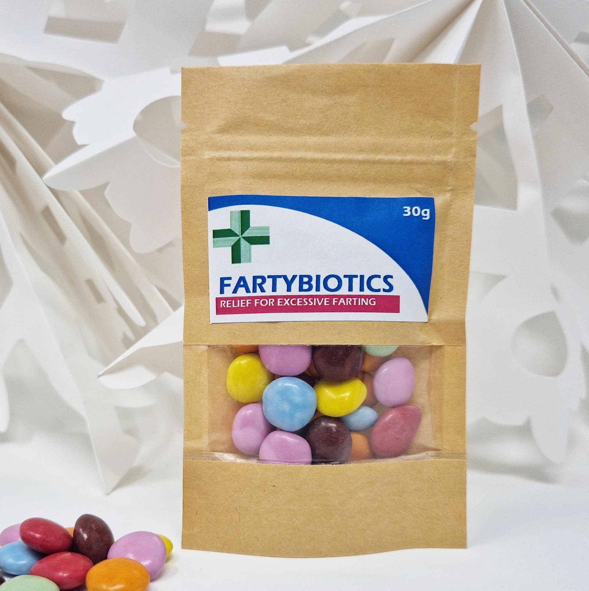 Anti-Farting Pills | Funny Gag Gift | Novelty Sweet Bag | Hilarious Birthday Present | Chocolate Treat Bag | Joke Valentine