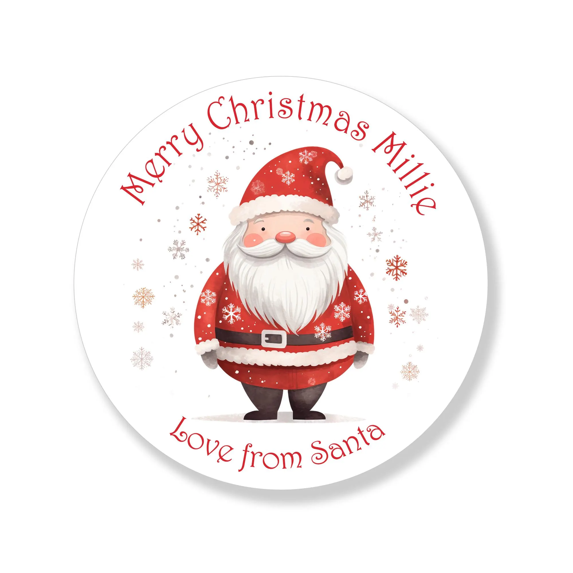 24 Personalised Christmas Stickers Gift Tag Labels Present Delivery From Santa Scandi Design - image 5