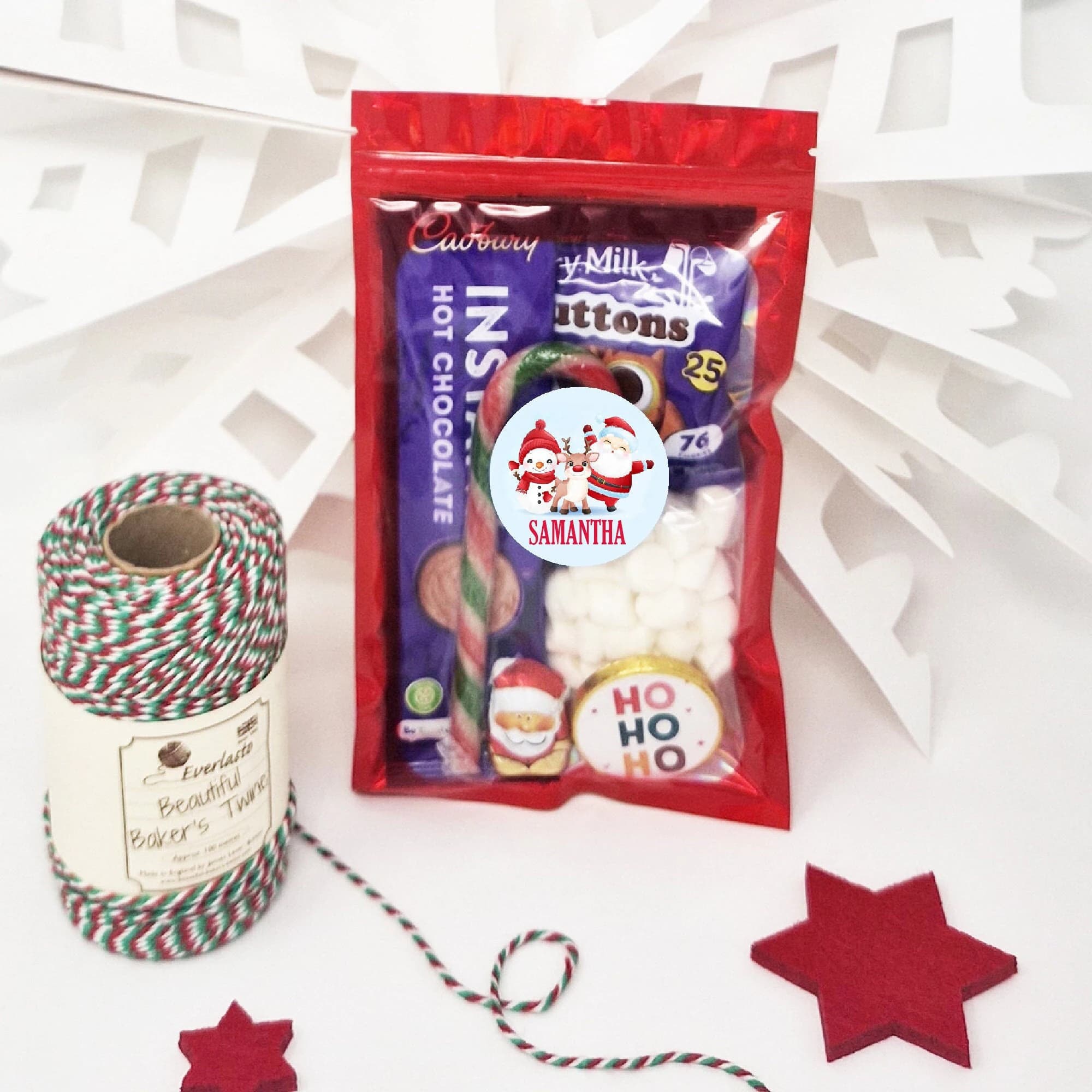 Christmas Hot Chocolate Gift | Christmas Eve Box Filler | Personalised Christmas Stocking Filler | Christmas Hot Chocolate Hug In A Box Gift